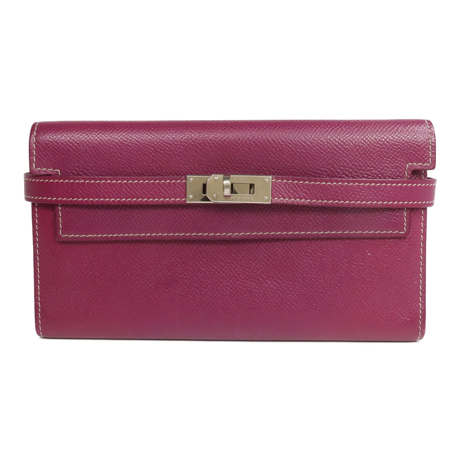 HERMES Epsom皮革Kelly Wallet長錢包Tosca/Rose Tyrien