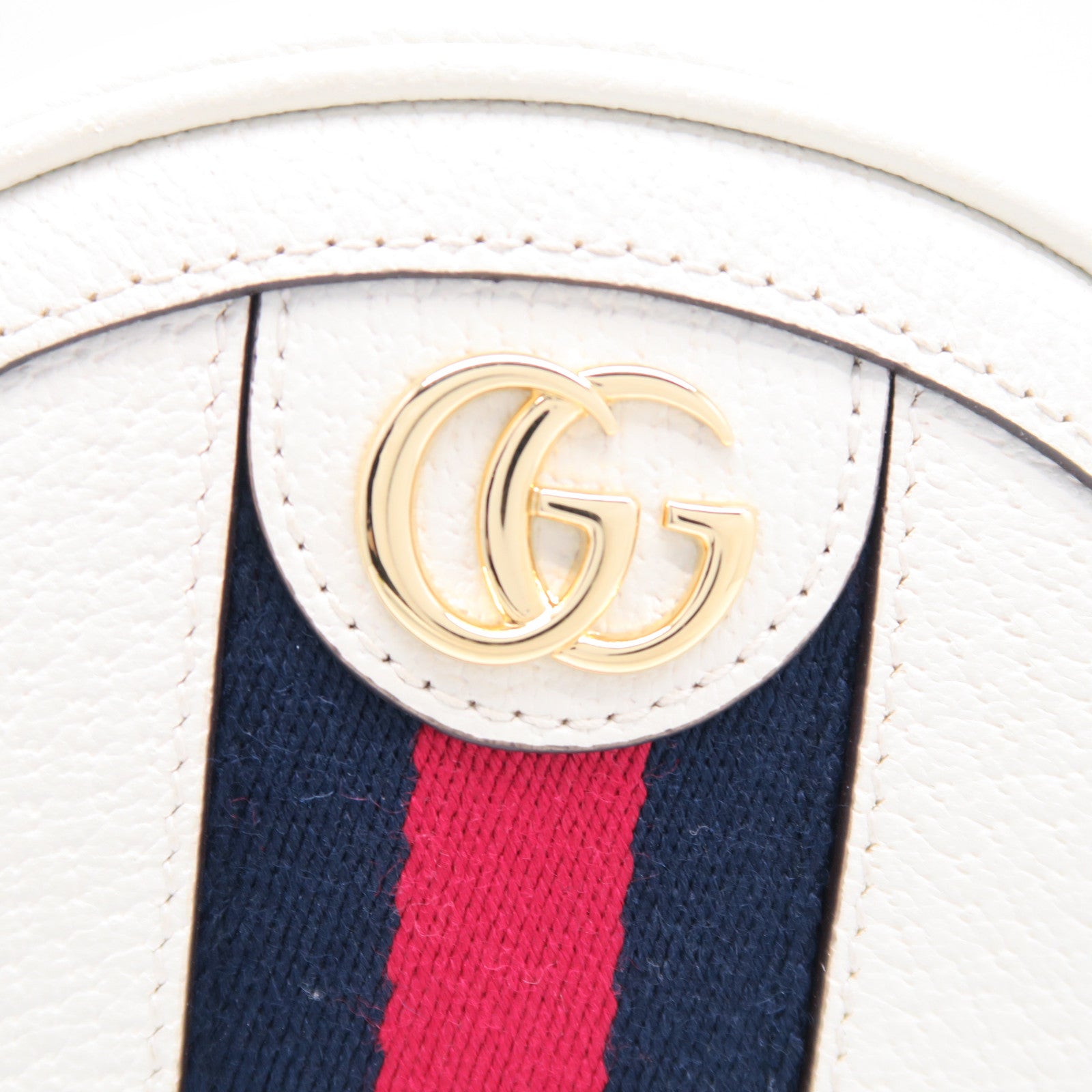 GUCCI 【清倉大減價】牛皮皮革Ophidia Mini Backpack金扣背包白色