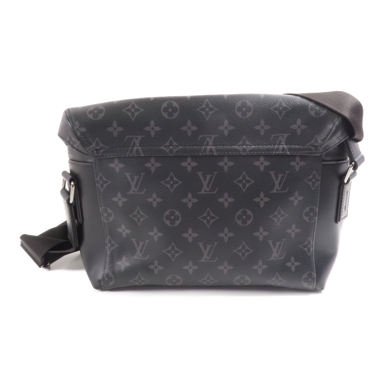LOUIS VUITTON Monogram Eclipse Messenger PM Voyager銀扣肩背袋