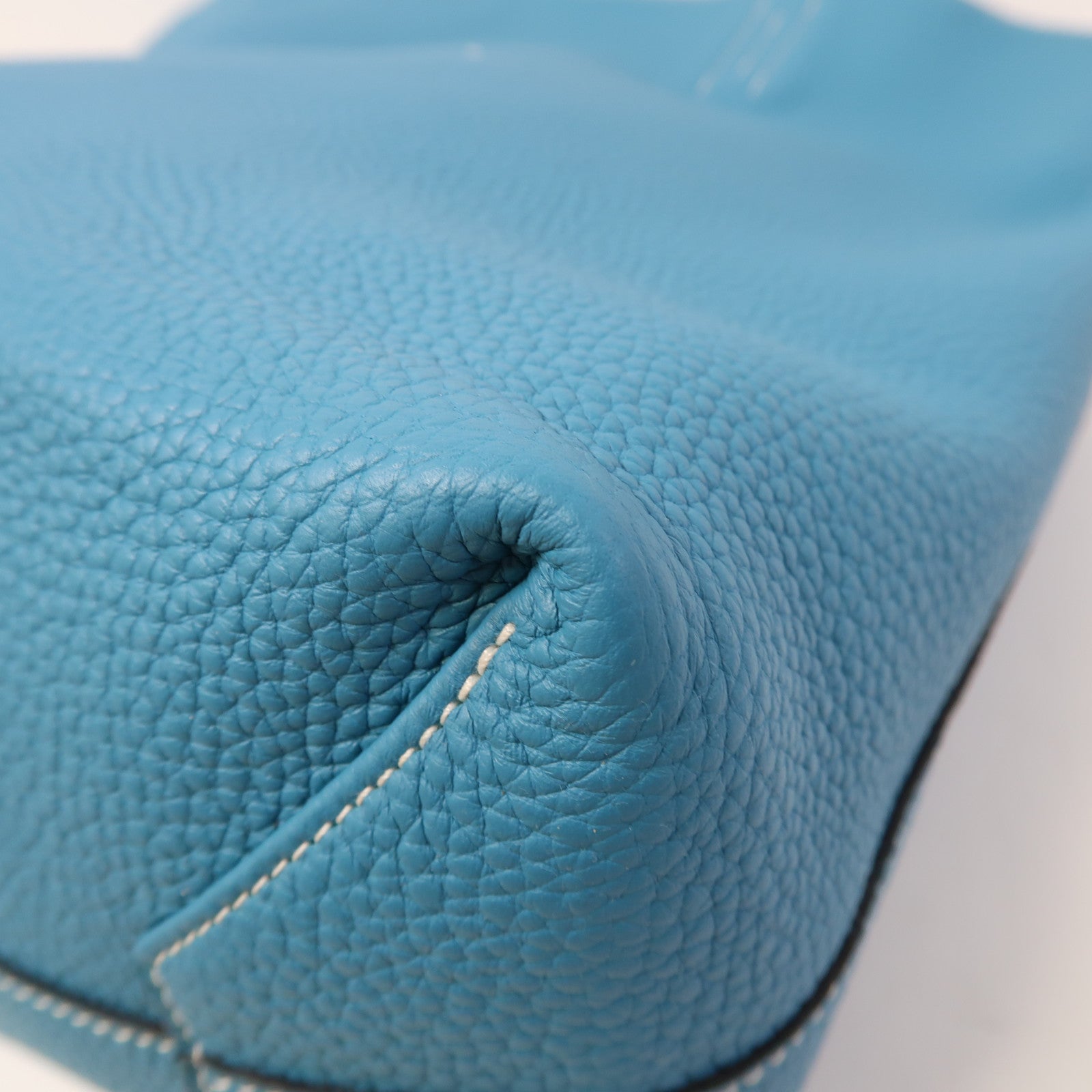 HERMES Clemence皮革Double Sens肩背袋藍色