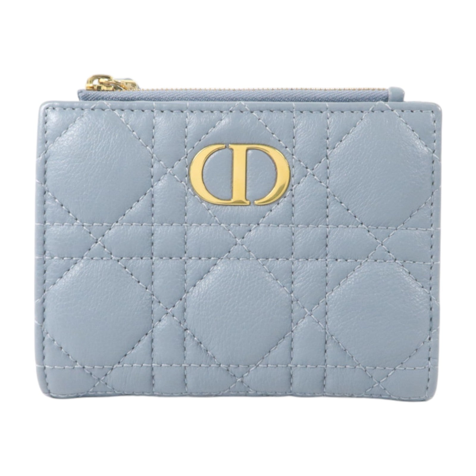 Dior 牛皮皮革Caro Dahlia Wallet金扣錢包