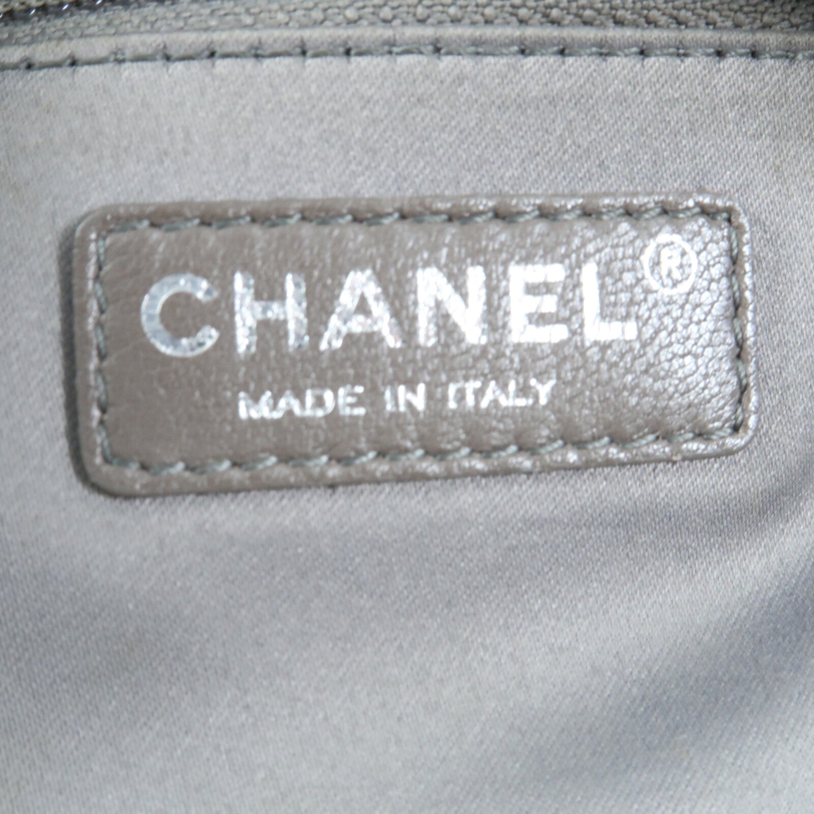 CHANEL 牛皮皮革PST Petite Shopping Tote Bag銀扣肩背袋