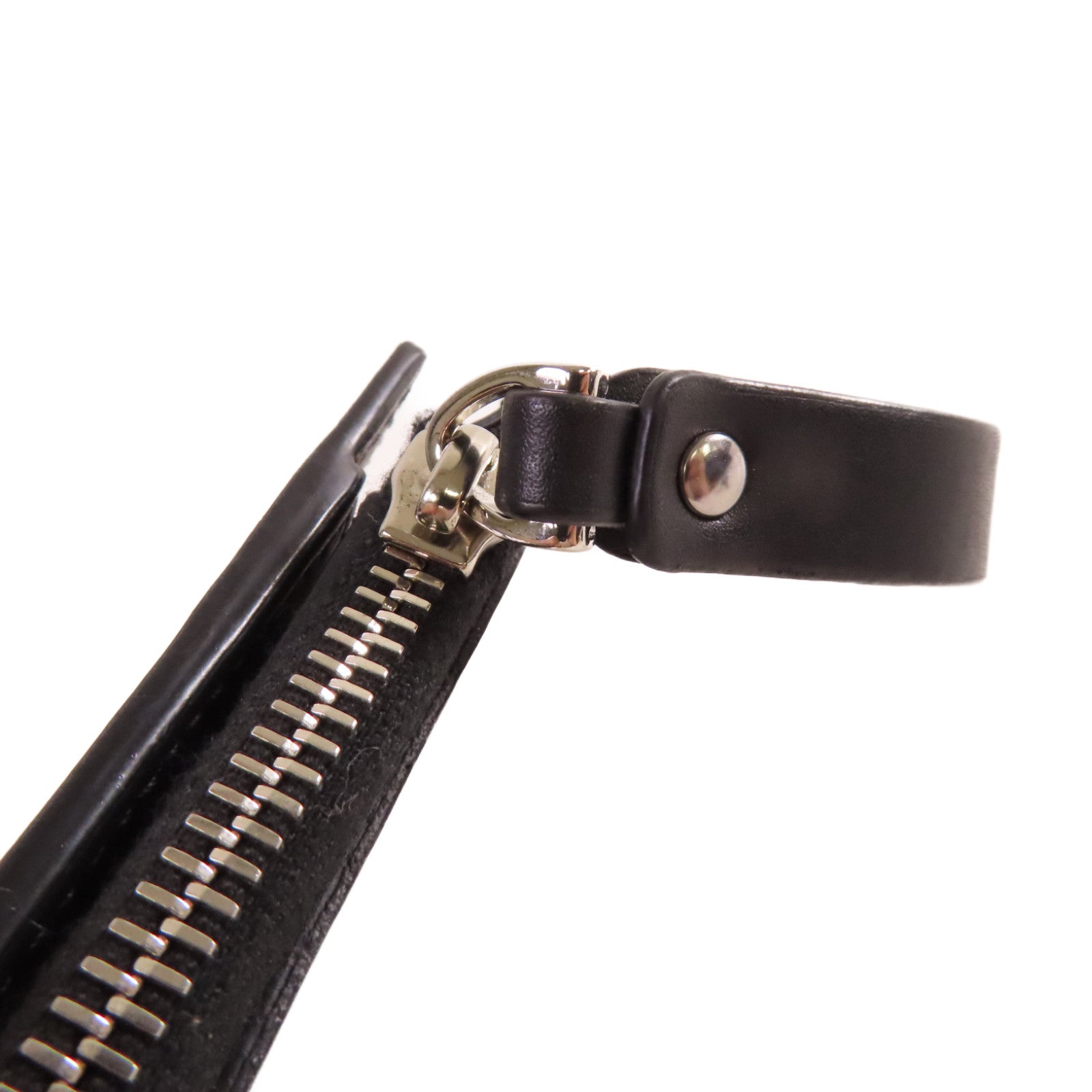 Valentino 牛皮皮革VLTN Small Wallet銀扣短錢包黑色