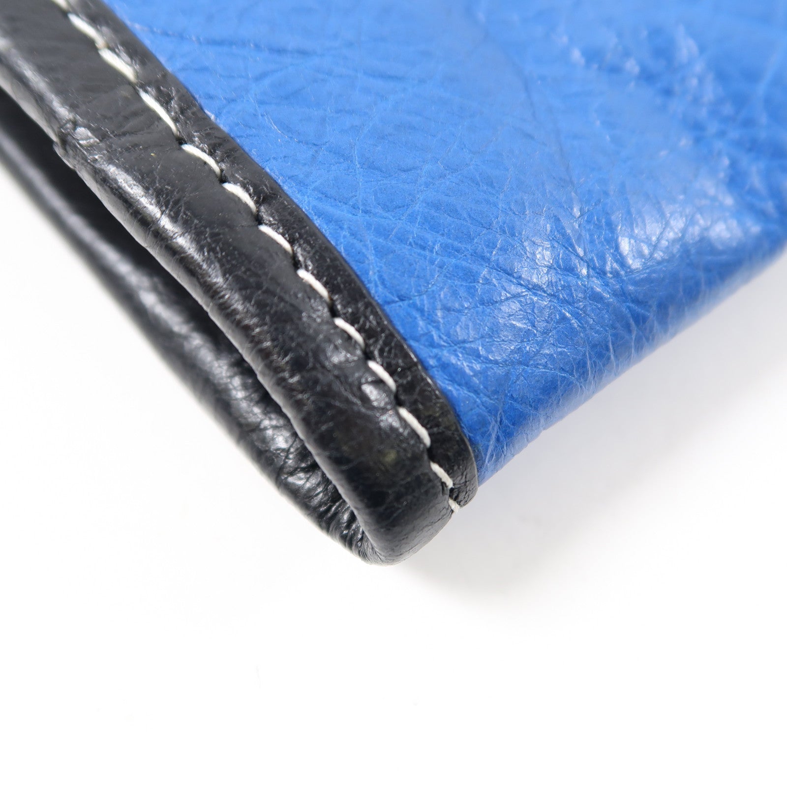 BALENCIAGA 【激減優惠】牛皮皮革Clutch銀扣手拿包藍色/黑色/白色