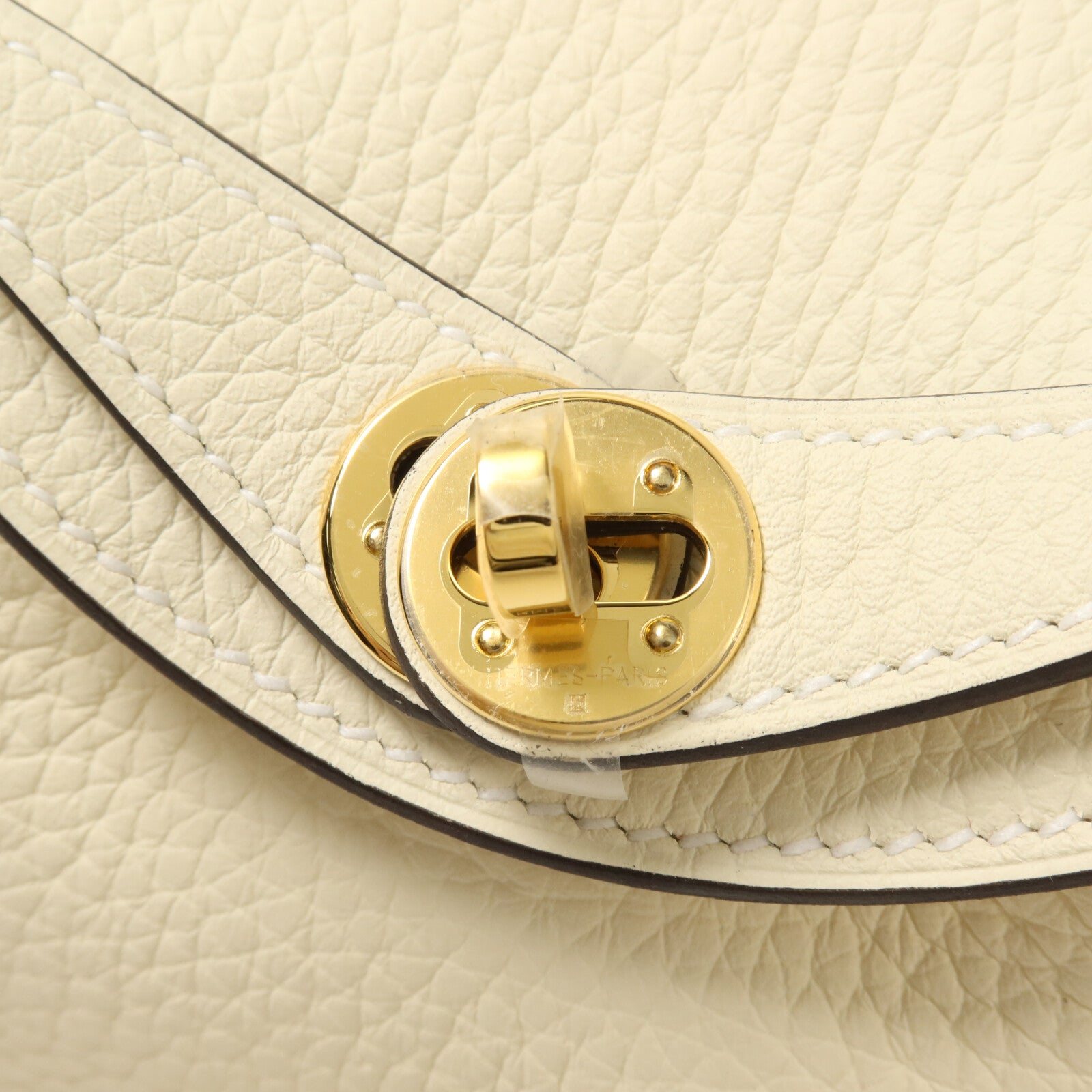 HERMES Clemence皮革Mini Lindy手挽肩背兩用袋Nata