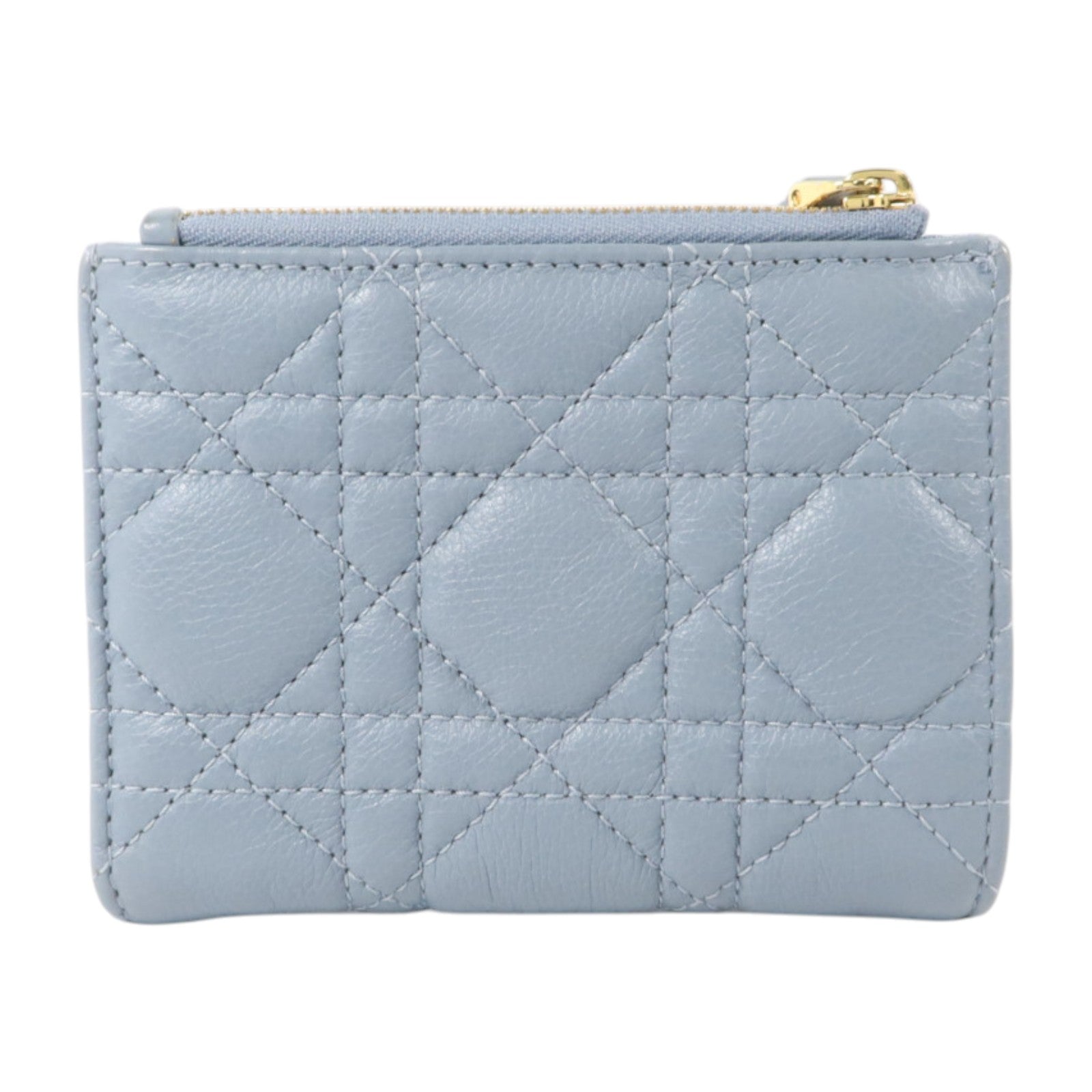 Dior 牛皮皮革Caro Dahlia Wallet金扣錢包