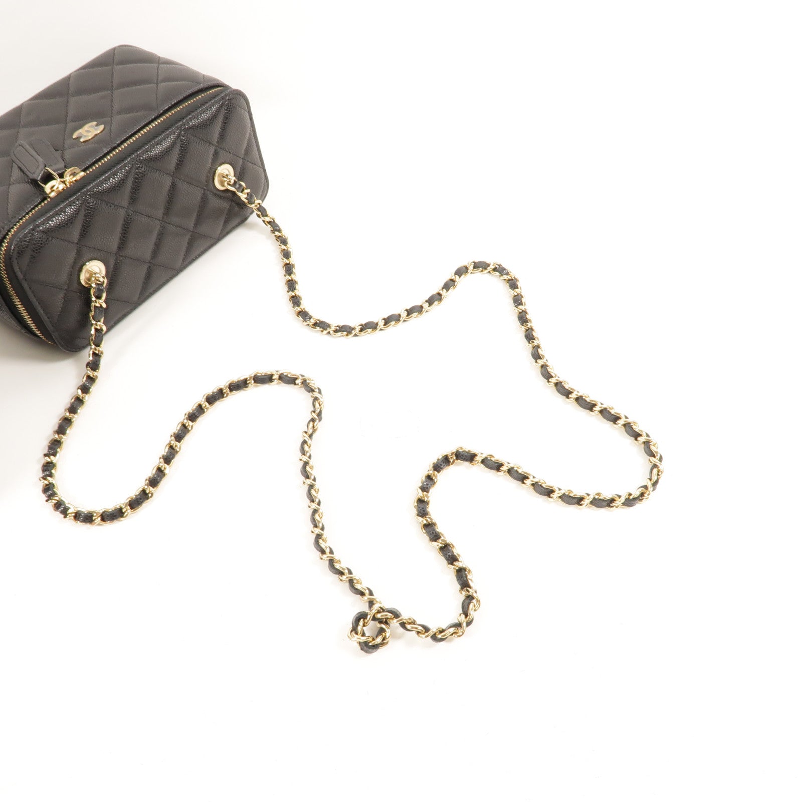 CHANEL 牛皮皮革Vanity Case Bag肩背袋