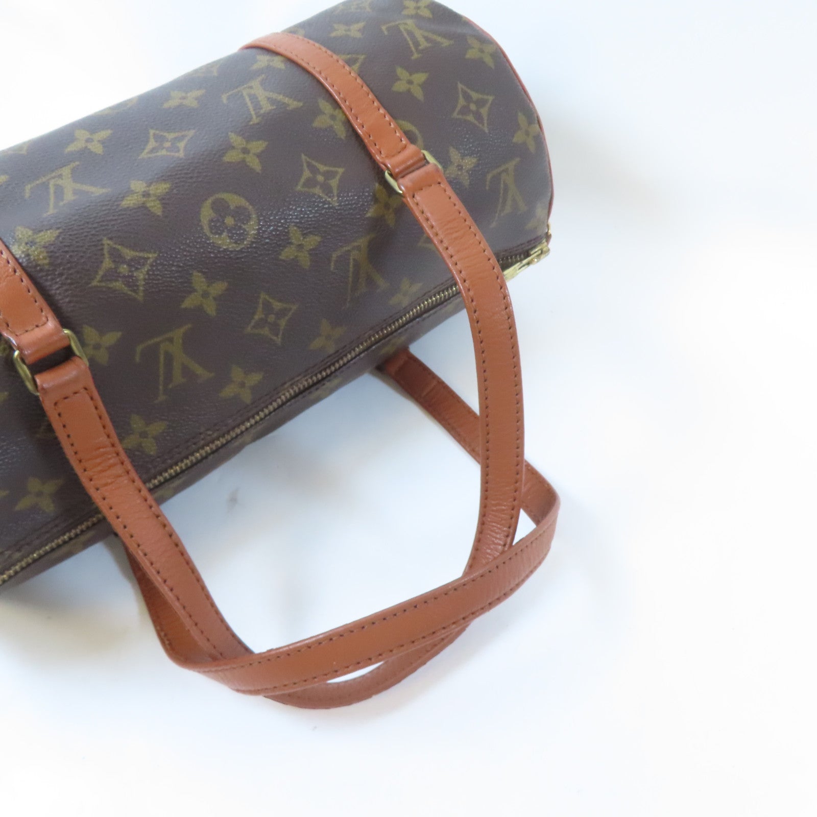 LOUIS VUITTON 【激減優惠】Monogram Papillon 30金扣手挽袋啡色