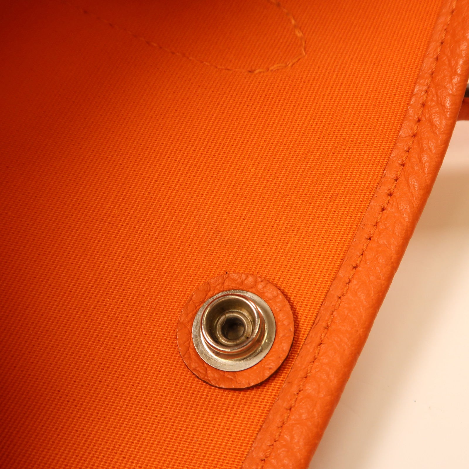 HERMES PHW Garden Party TPM Tote Bag Canvas Orange