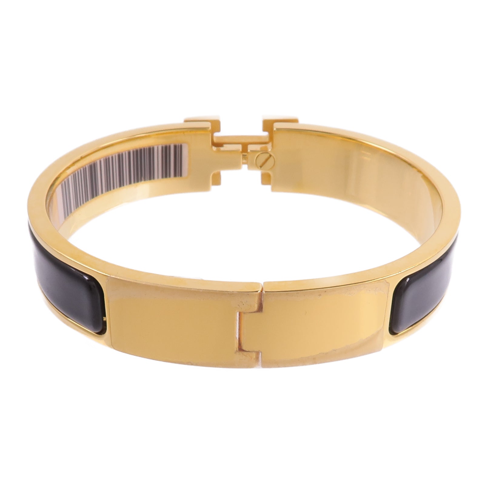HERMES 金屬/琺瑯Clic H Bracelet手鐲Noir