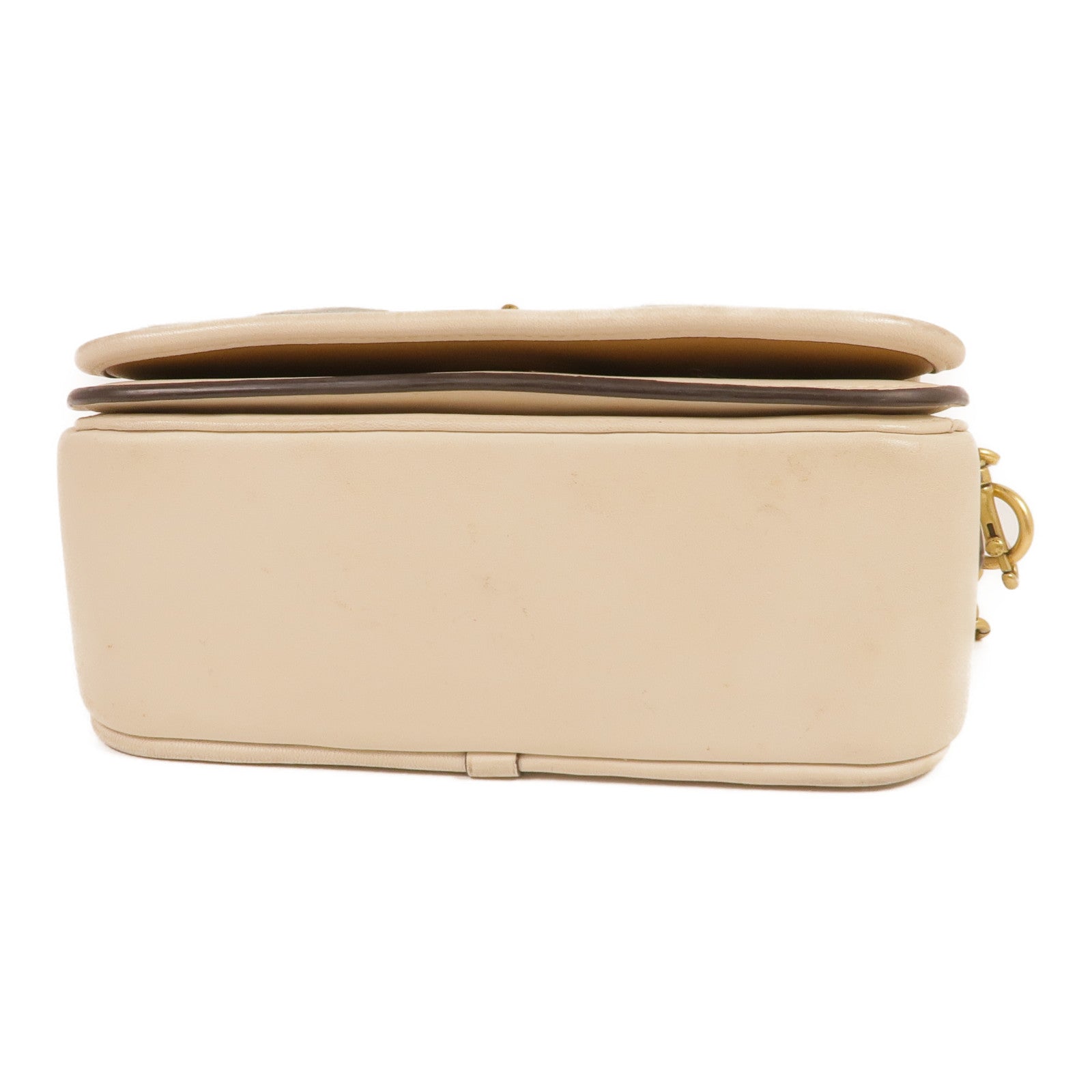 COACH 牛仔布/皮革Shoulder Bag金扣肩背袋