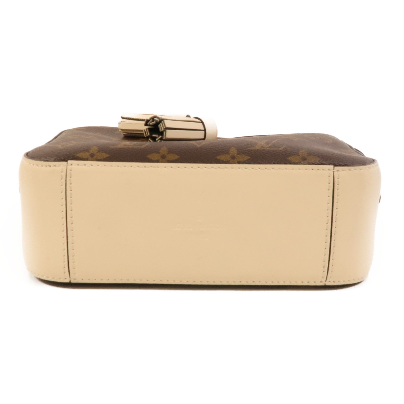 LOUIS VUITTON Monogram Saintonge金扣手挽肩背兩用袋
