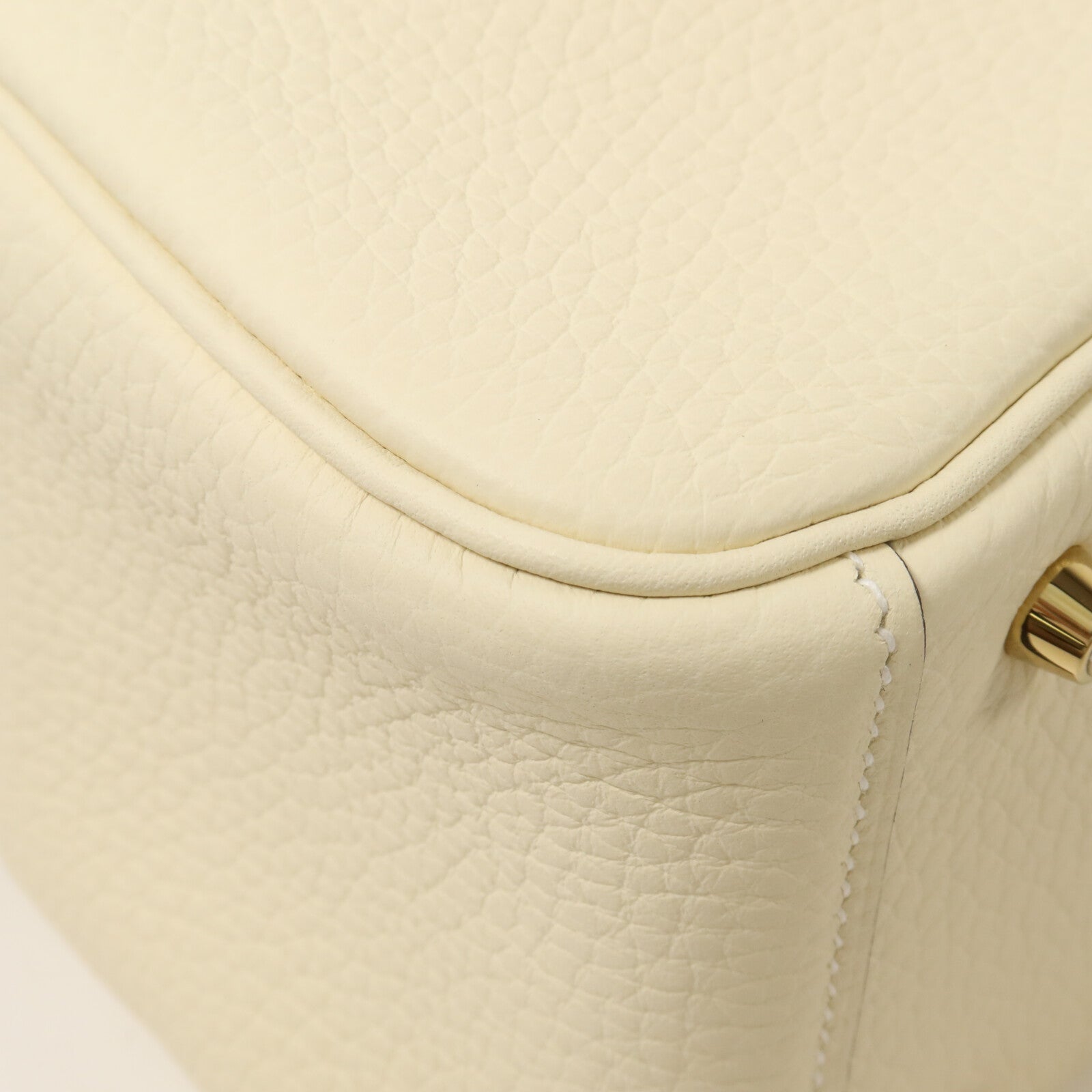 HERMES Clemence皮革Mini Lindy手挽肩背兩用袋Nata