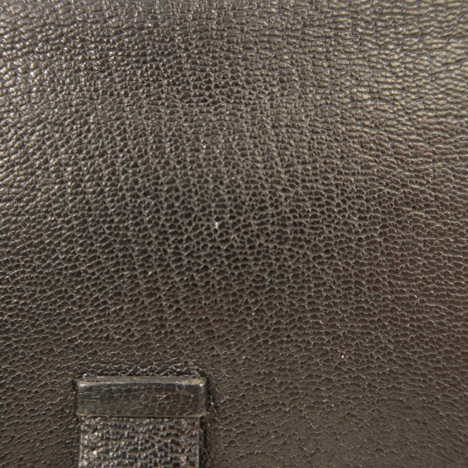 HERMES Chevre皮革Bearn Long Wallet銀扣長錢包Noir