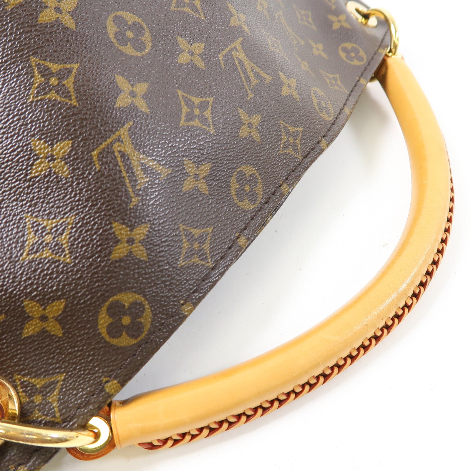 LOUIS VUITTON Monogram Artsy MM金扣肩背袋啡色