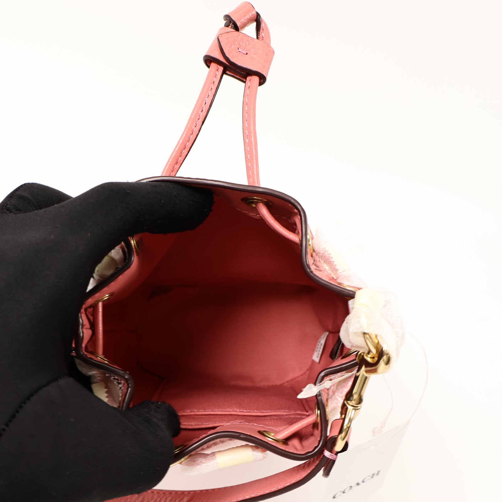COACH 帆布Mini Dempsey Bucket Bag手挽肩背兩用袋