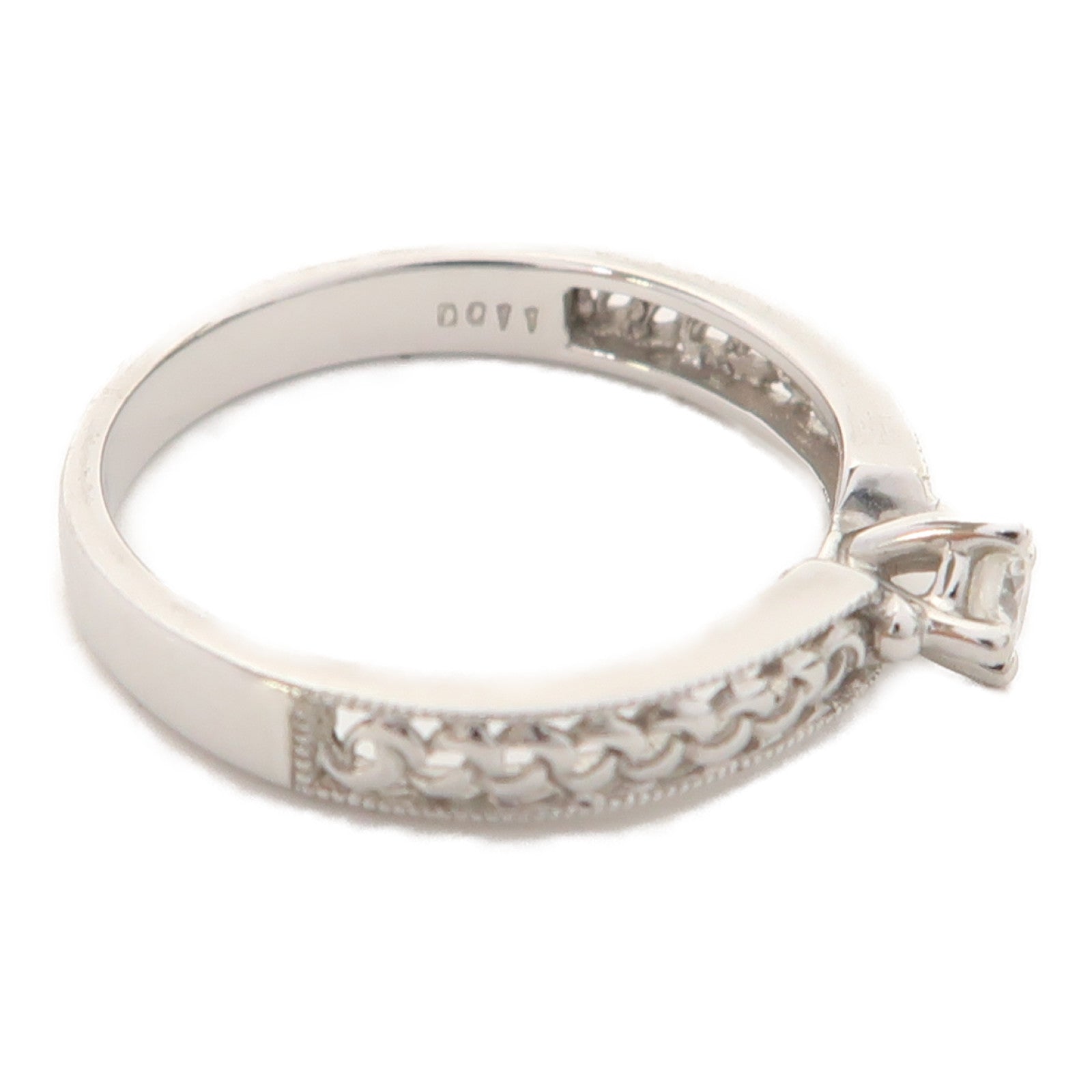 JEWELRY 【激減優惠】18K白金Diamond Ring 0.11ct鑽石戒指US#6