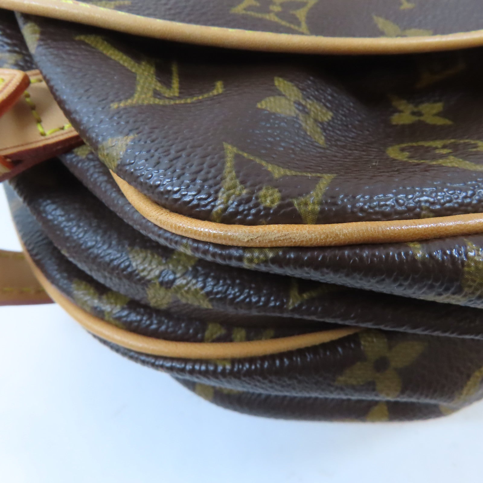 LOUIS VUITTON Monogram Saumur 30金扣肩背袋棕色