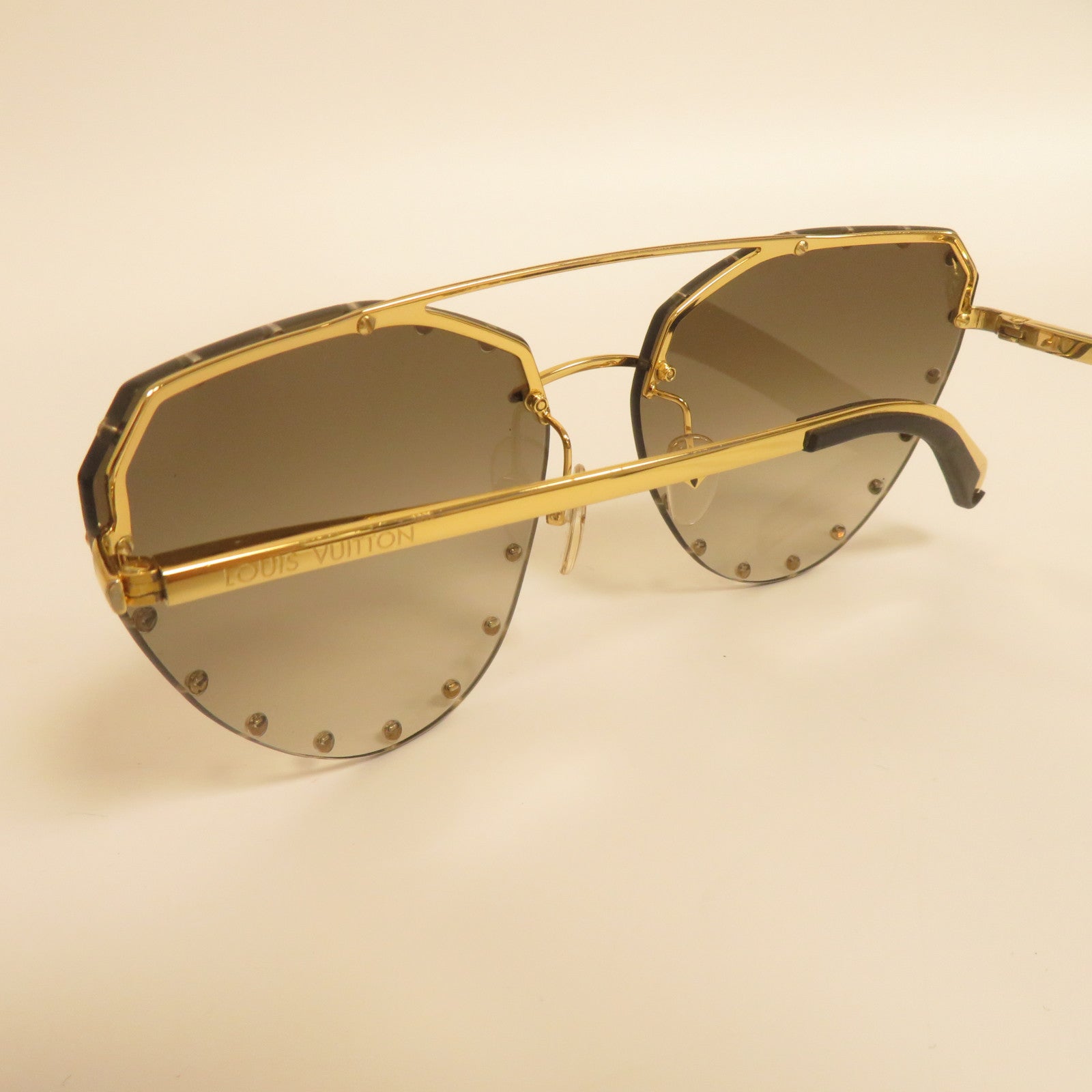 LOUIS VUITTON 【激減優惠】金屬/PVC Sunglasses太陽眼鏡啡色/金色