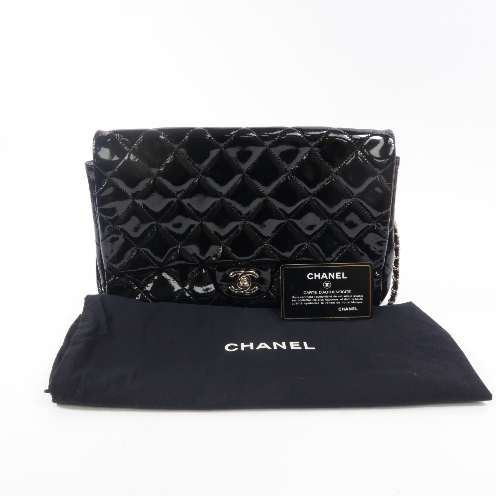 CHANEL 漆皮皮革Timeless鏈帶肩背袋