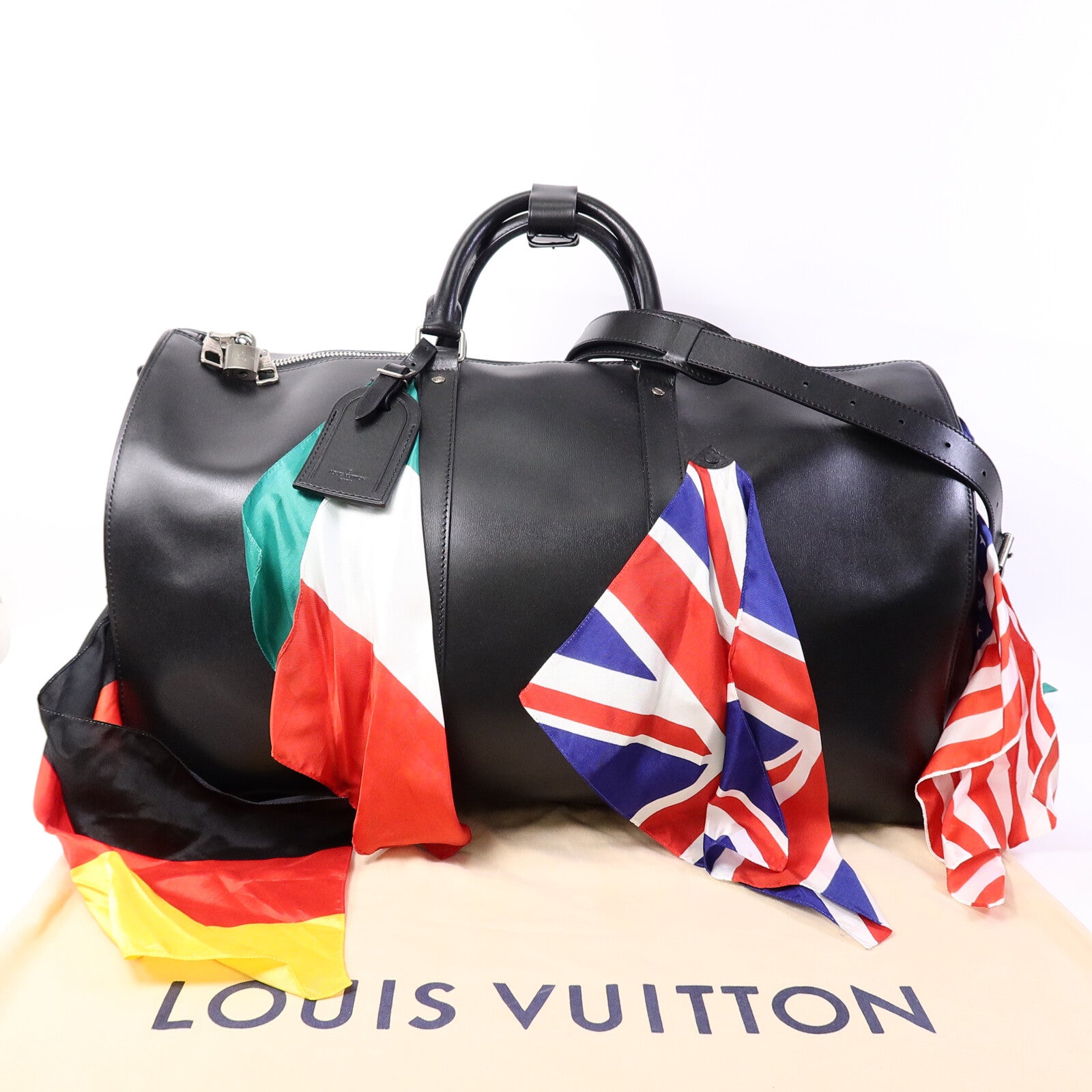 LOUIS VUITTON 牛皮皮革Keepall Bandouliere 50手挽肩背兩用袋