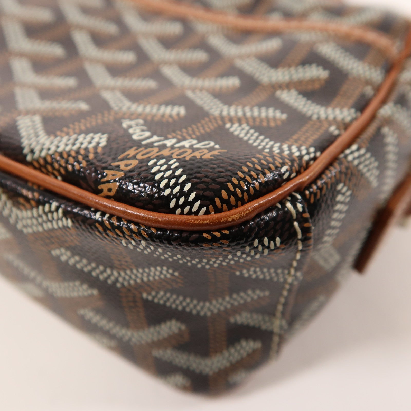 GOYARD 塗層帆布Sac Cap Vert PM銀扣肩背袋