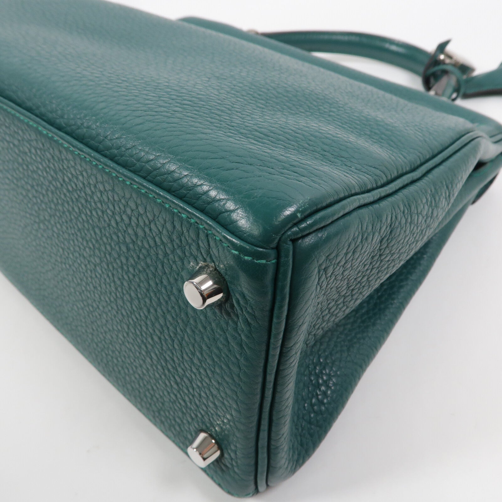 HERMES Togo皮革Kelly 28手挽肩背兩用袋Malachite