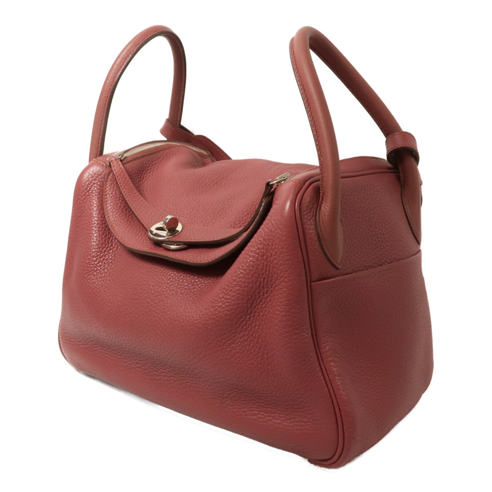 HERMES Clemence皮革Lindy 30手挽肩背兩用袋Rubis