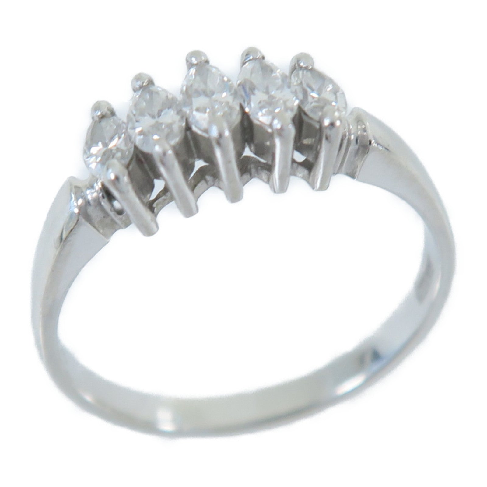 JEWELRY **【激減優惠】PT900鉑金Ring0.56ct鑽石戒指US#8.25銀色