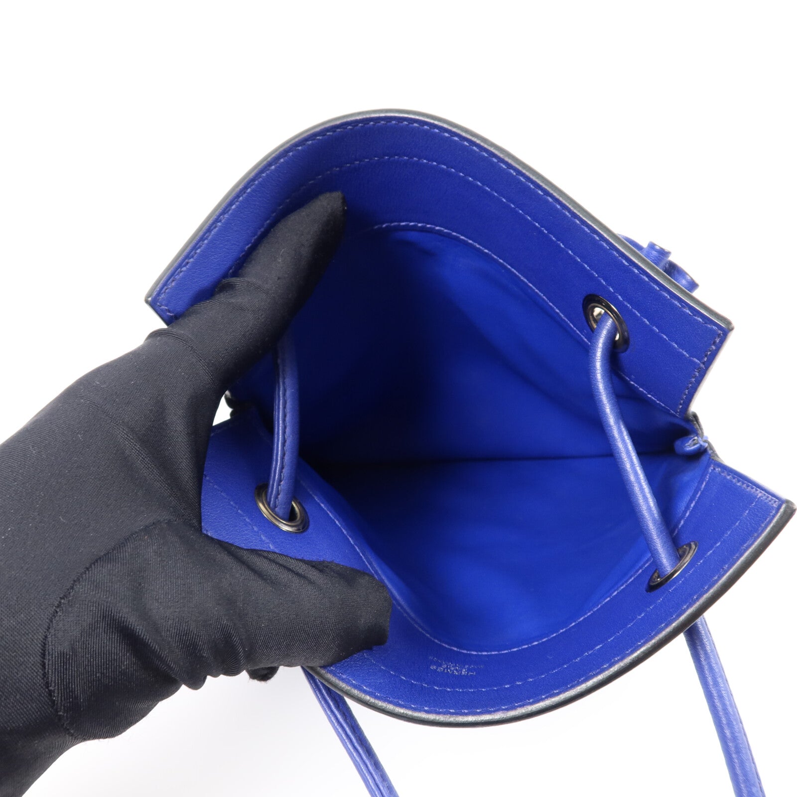 HERMES Swift皮革Aline Mini肩背袋Bleu Electrique