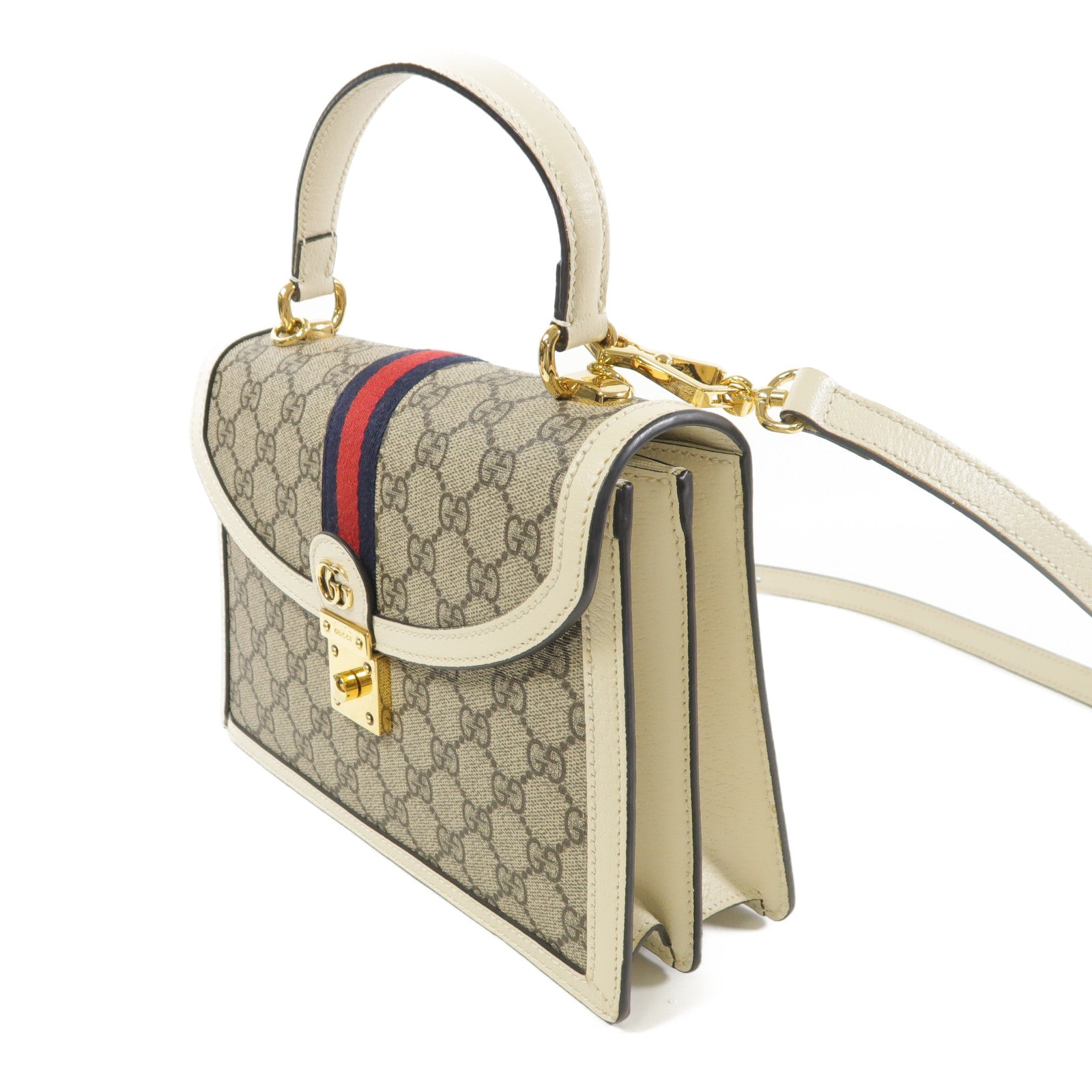 GUCCI 【激減優惠】塗層帆布2 Way Shoulder金扣手挽肩背兩用袋