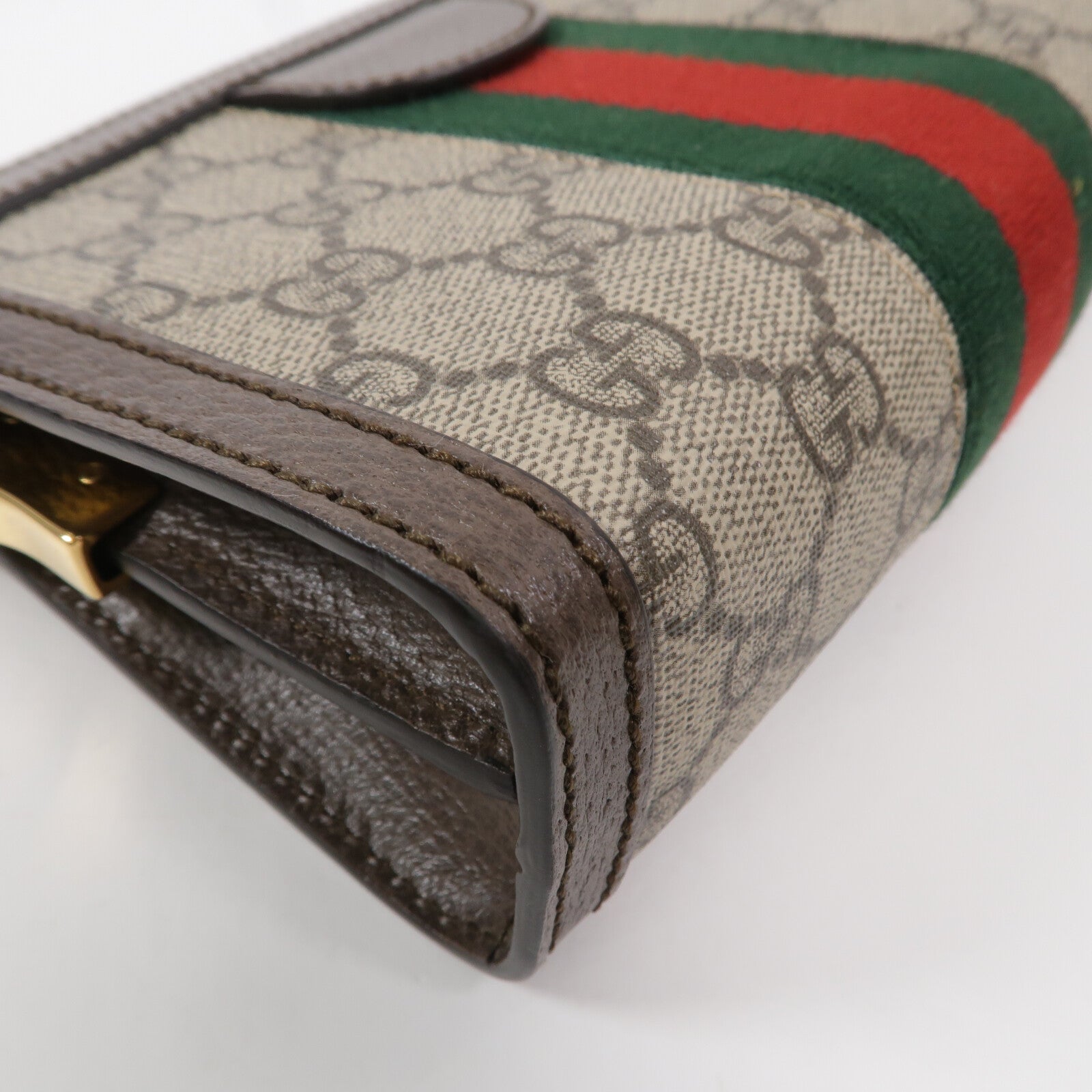 GUCCI 塗層帆布Ophidia Chain Shoulder Bag鏈帶肩背袋
