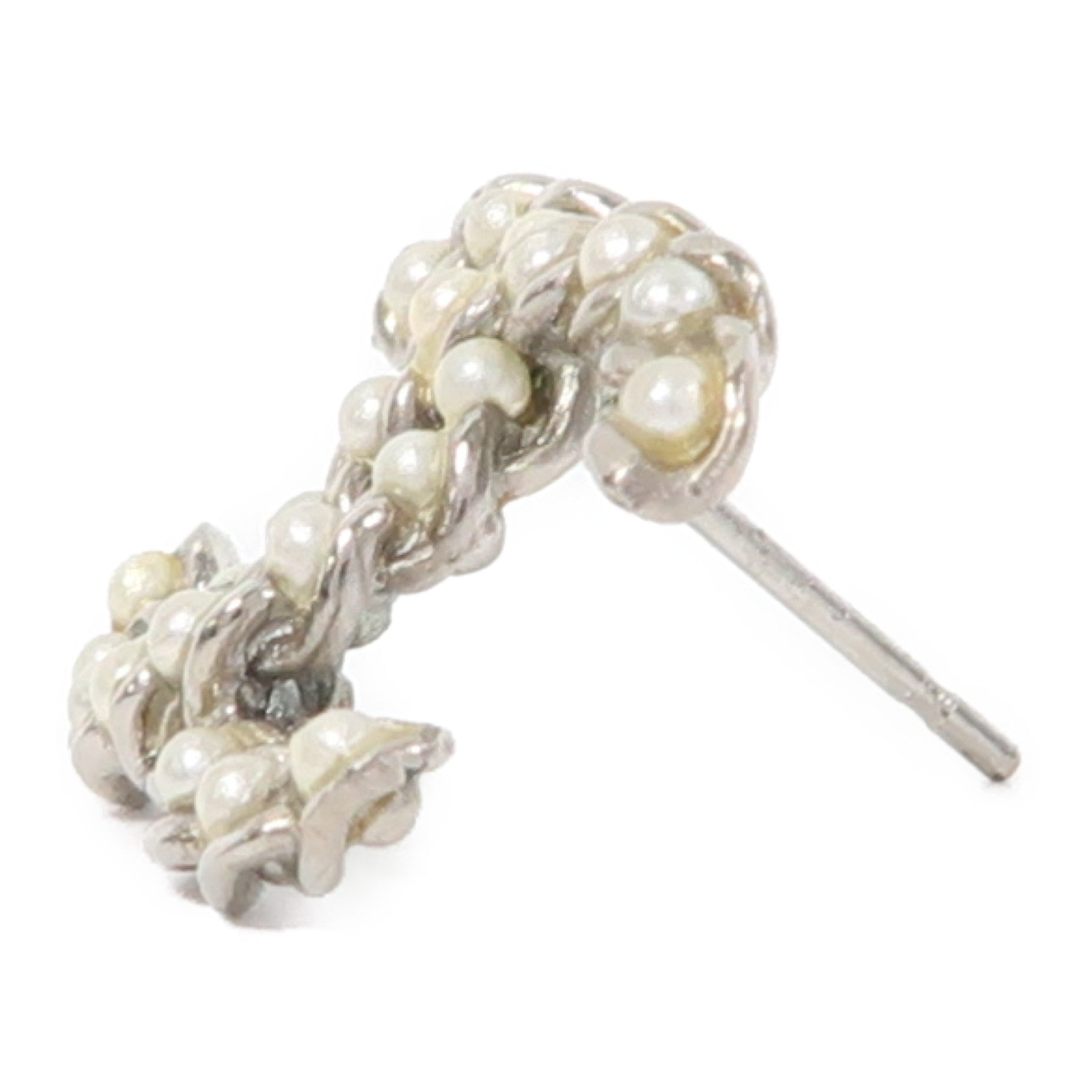 CHANEL 金屬Earrings耳環白色