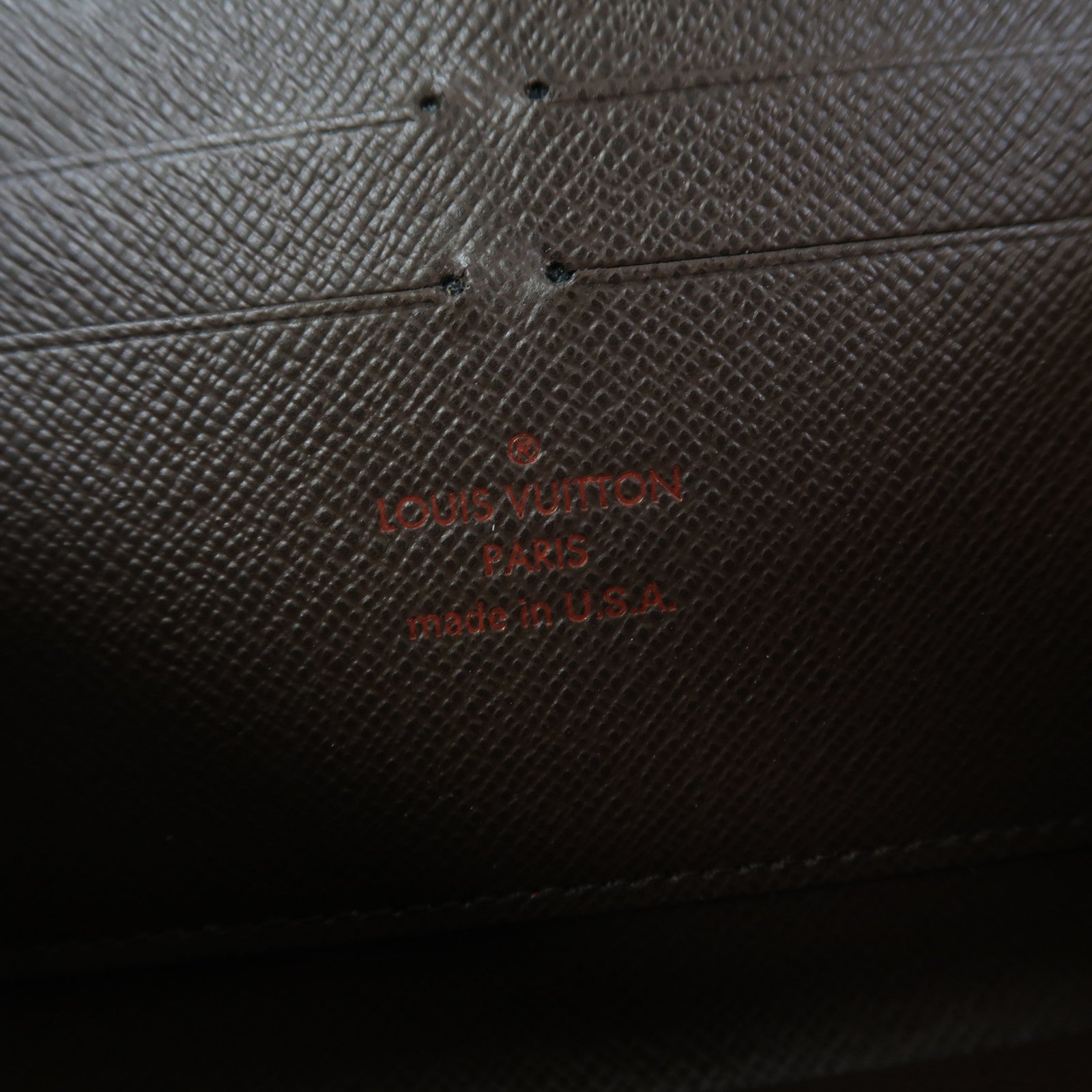 LOUIS VUITTON Damier Ebene Zippy Long Wallet金扣長錢包啡色