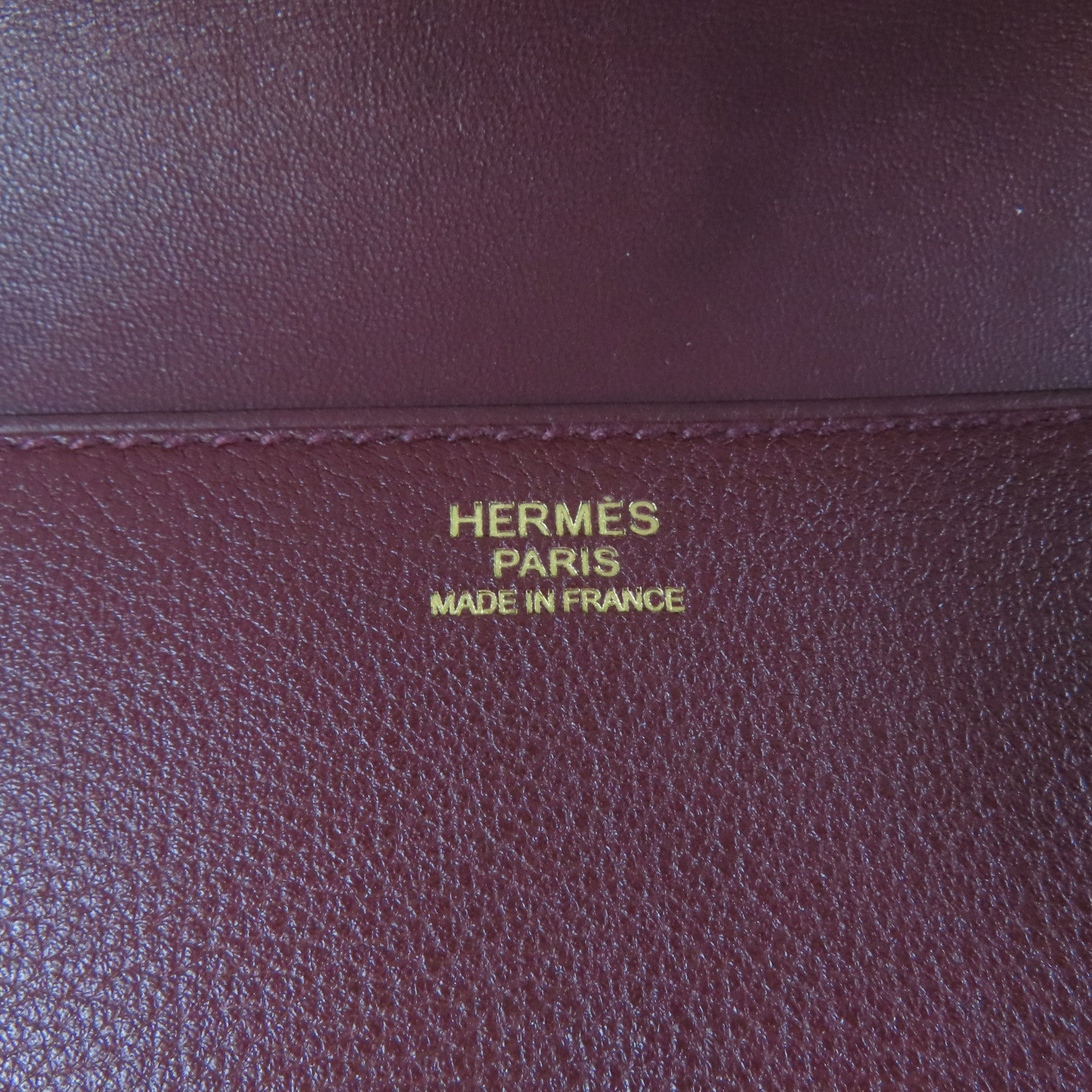 HERMES 【激減優惠】Evercolor皮革Pochette Fortunio金扣手拿包伯爾多色