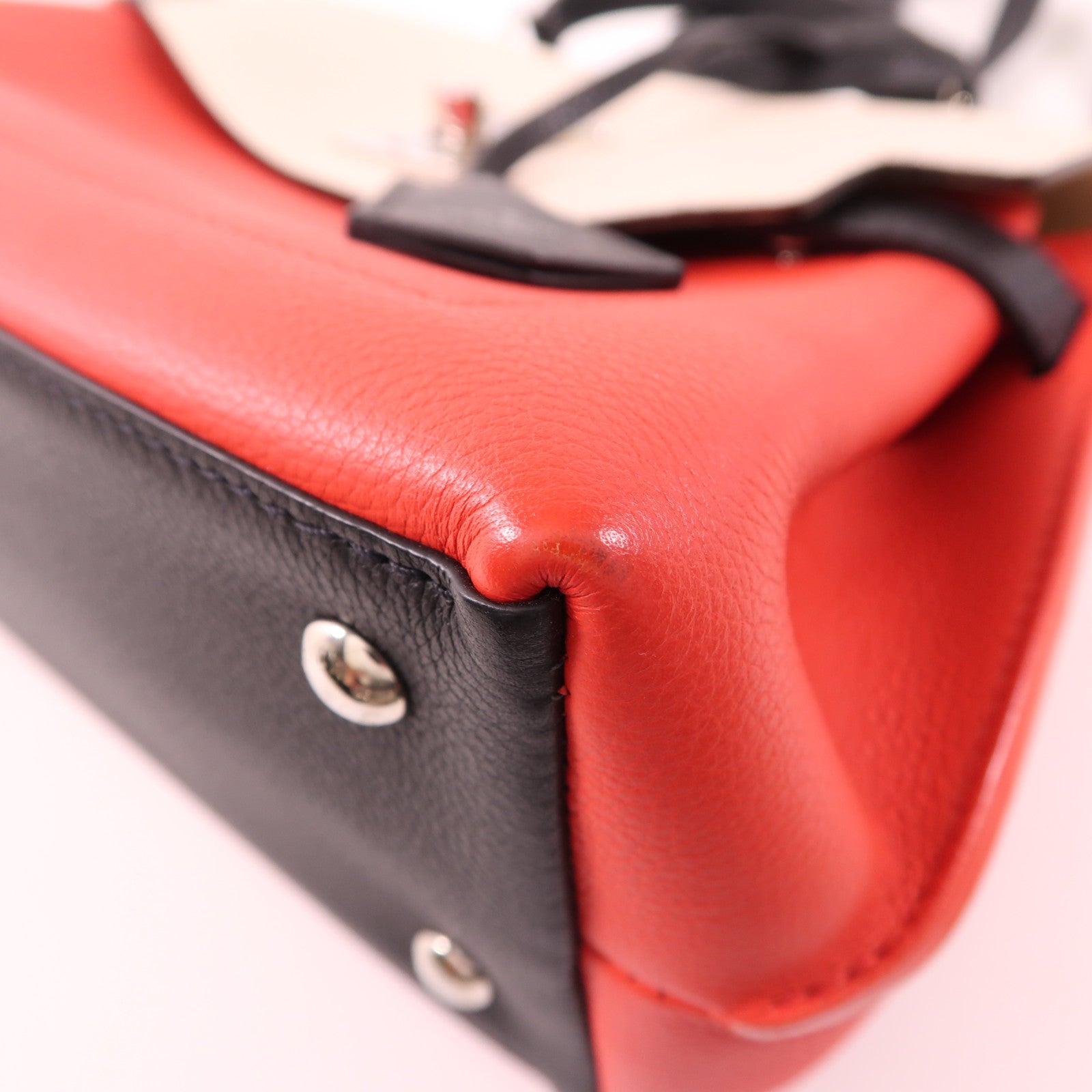 LOUIS VUITTON LV SHW Lockme Ever BB 2way Shoulder Handbag M53950 White/Red/Black
