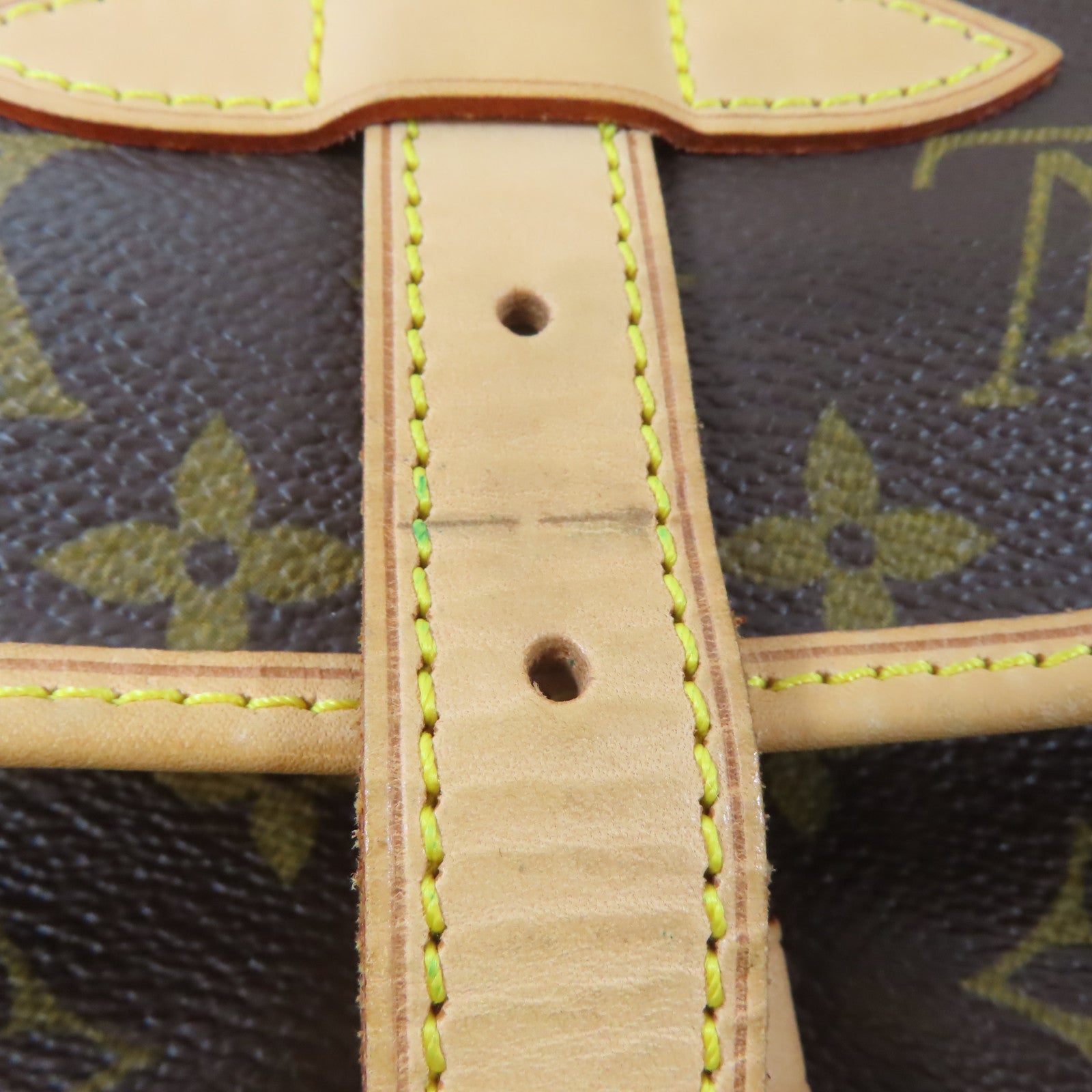 LOUIS VUITTON Monogram Saumur 30金扣肩背袋棕色