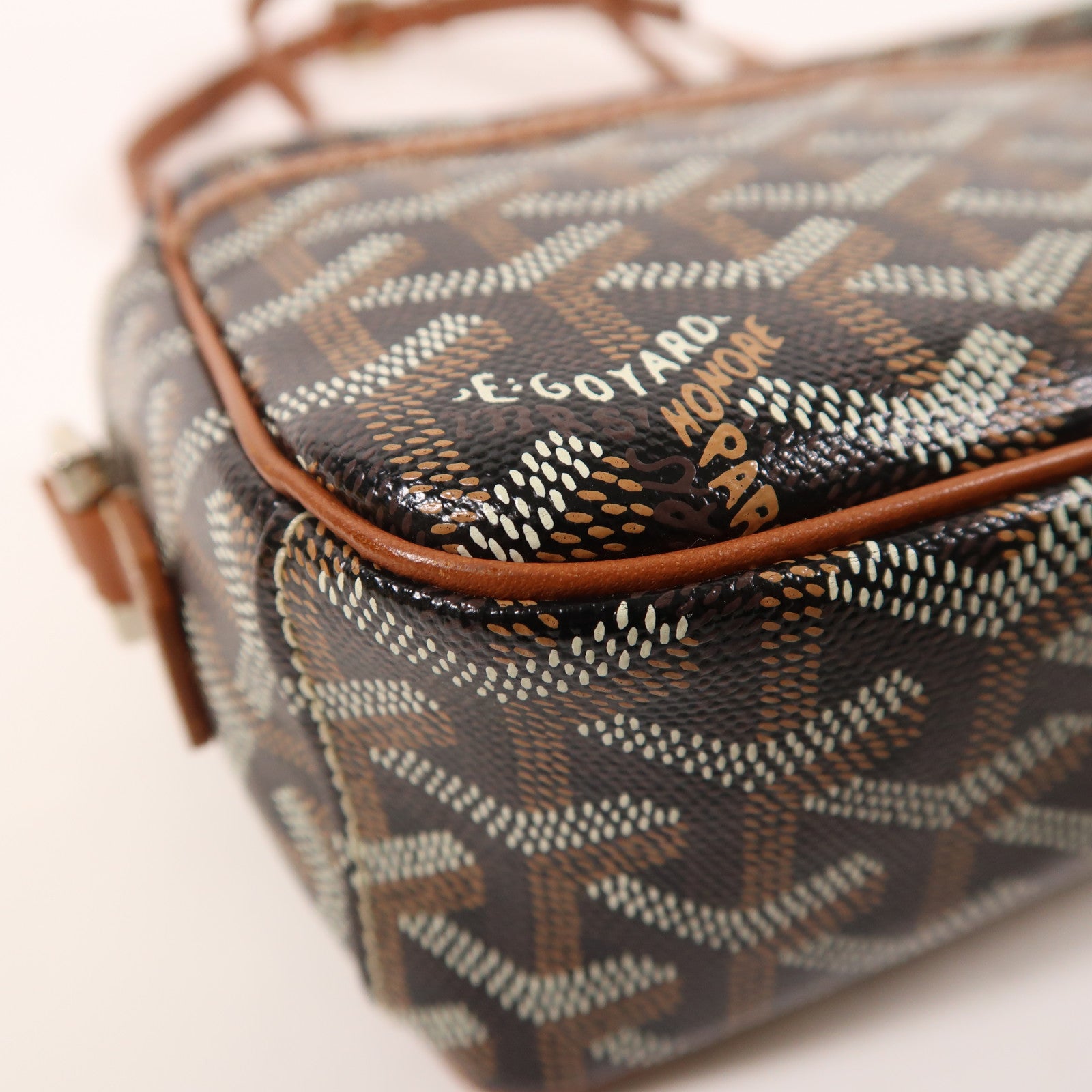 GOYARD 塗層帆布Sac Cap Vert PM銀扣肩背袋