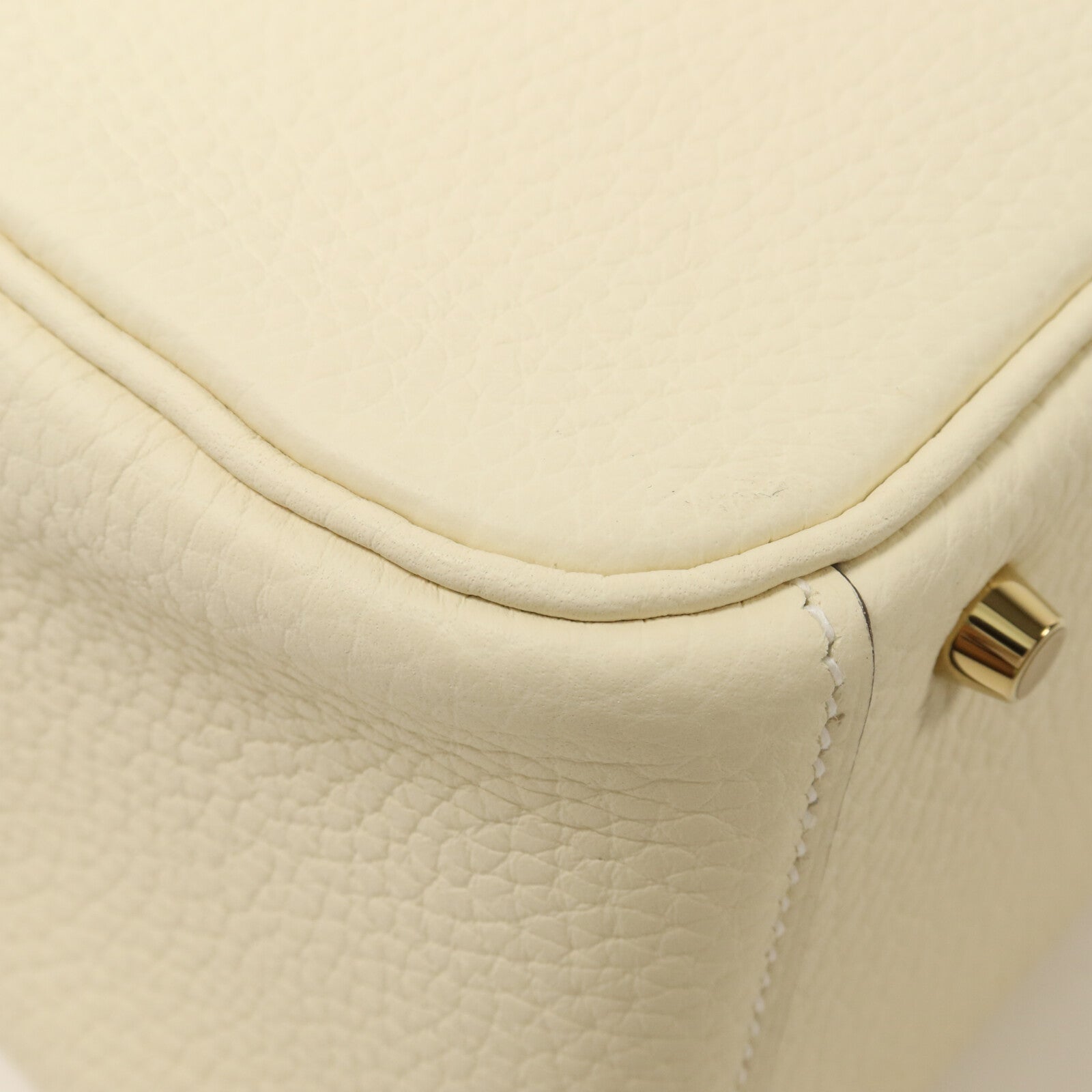 HERMES Clemence皮革Mini Lindy手挽肩背兩用袋Nata