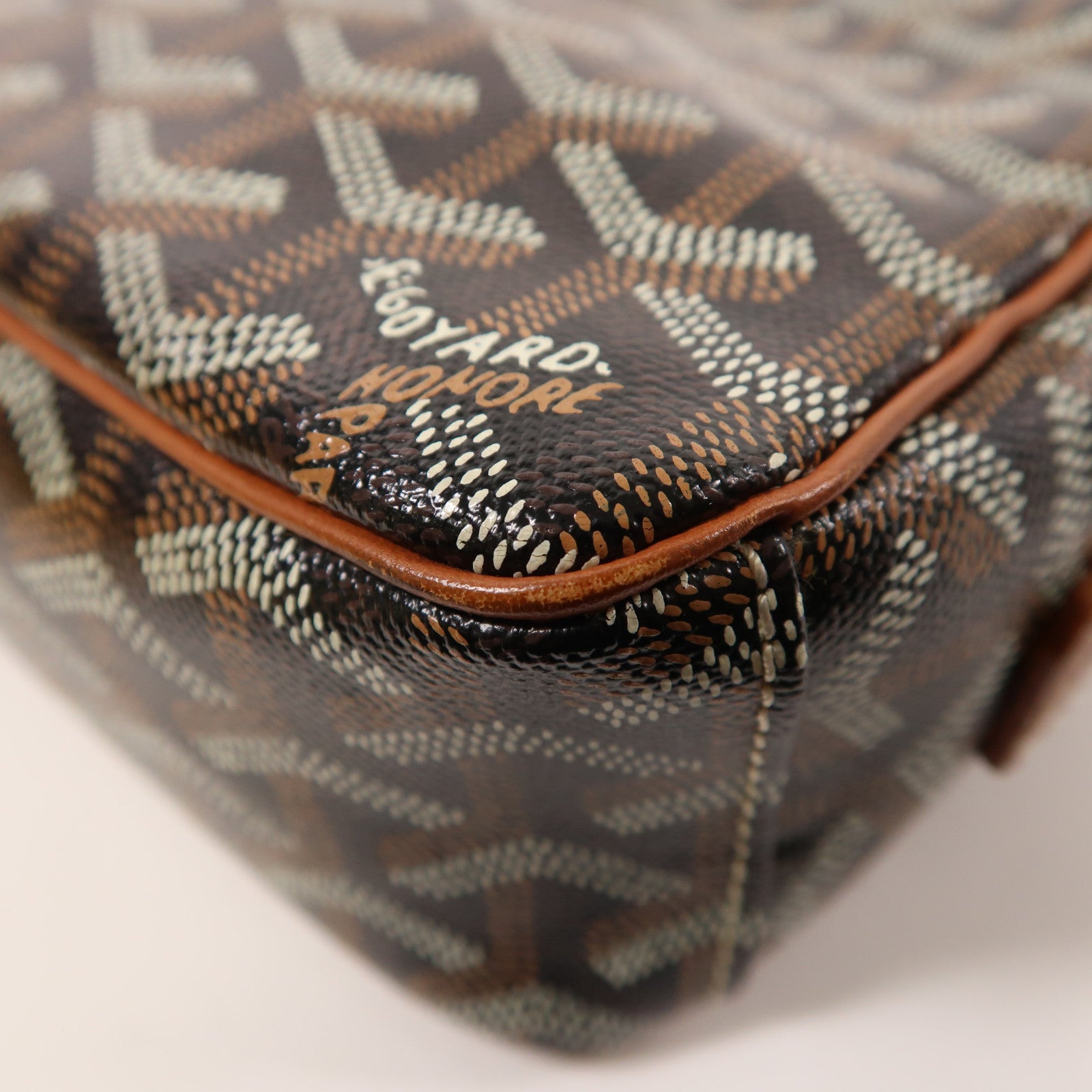 GOYARD 塗層帆布Sac Cap Vert PM銀扣肩背袋