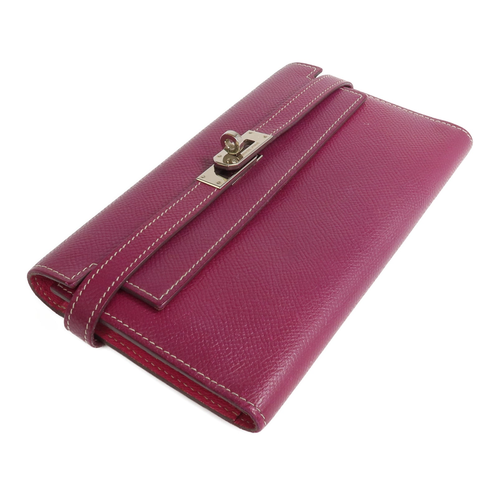 HERMES Epsom皮革Kelly Wallet長錢包Tosca/Rose Tyrien