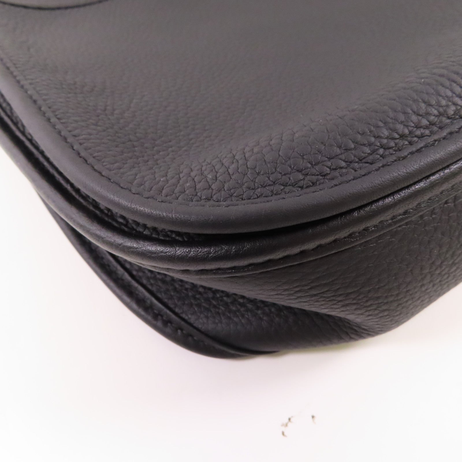 HERMES Clemence皮革Evelyne III 29銀扣肩背袋89 Noir