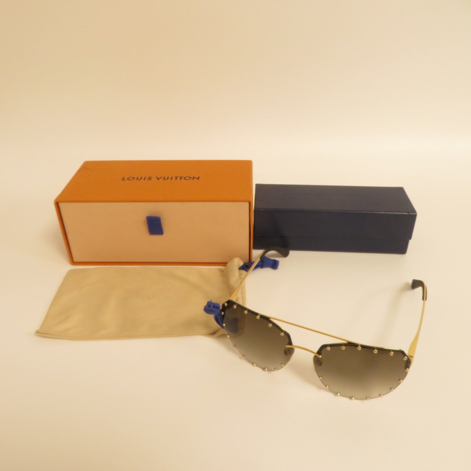 LOUIS VUITTON 【激減優惠】金屬/PVC Sunglasses太陽眼鏡啡色/金色