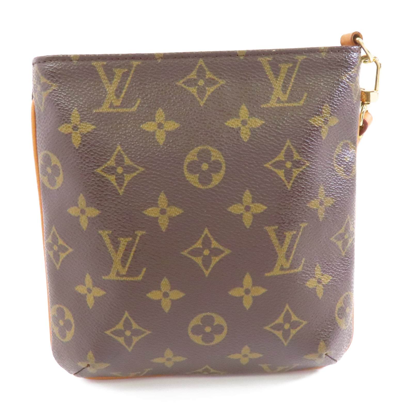 LOUIS VUITTON Monogram Particion金扣手拿包啡色