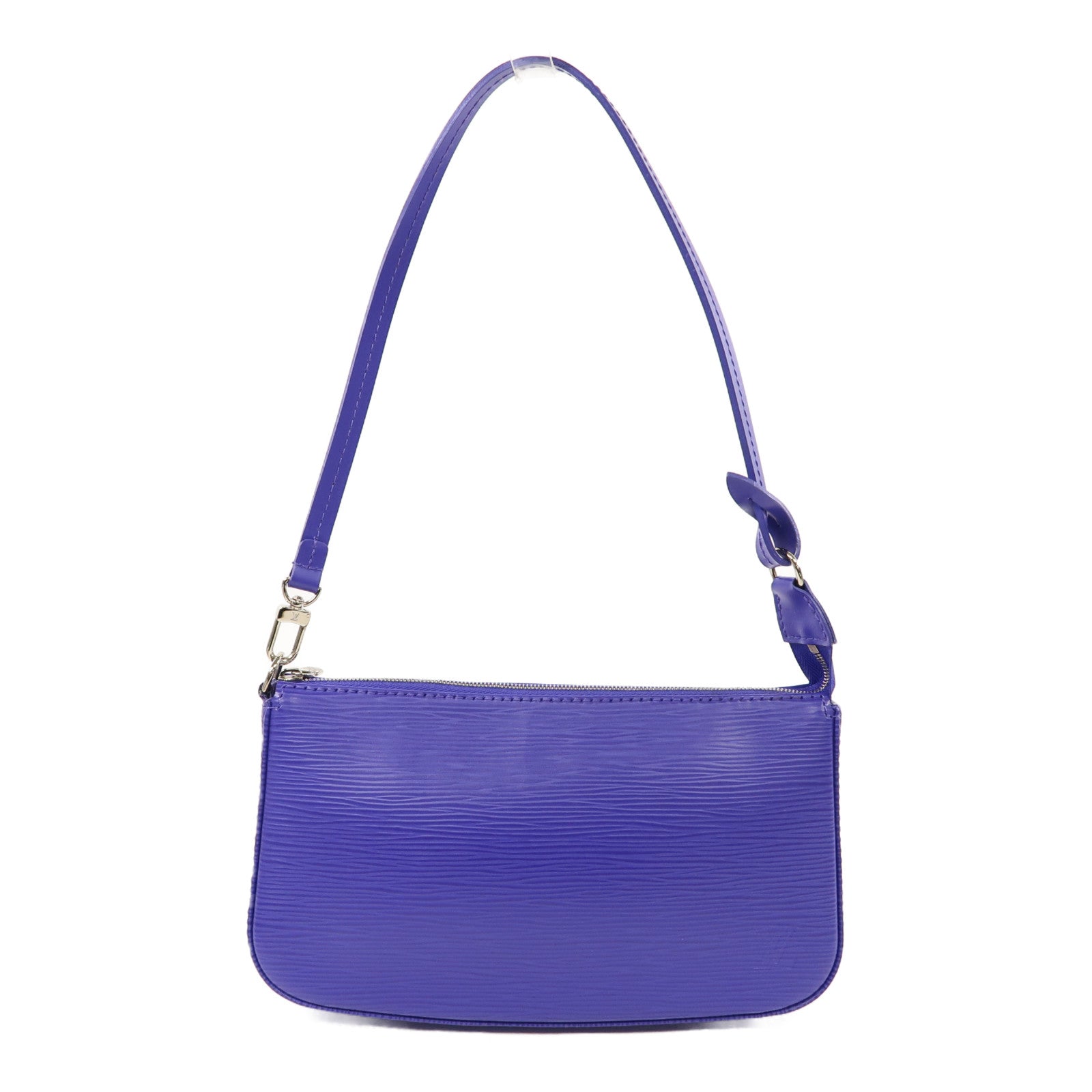 LOUIS VUITTON Epi Pochette Accessories銀扣肩背袋紫色