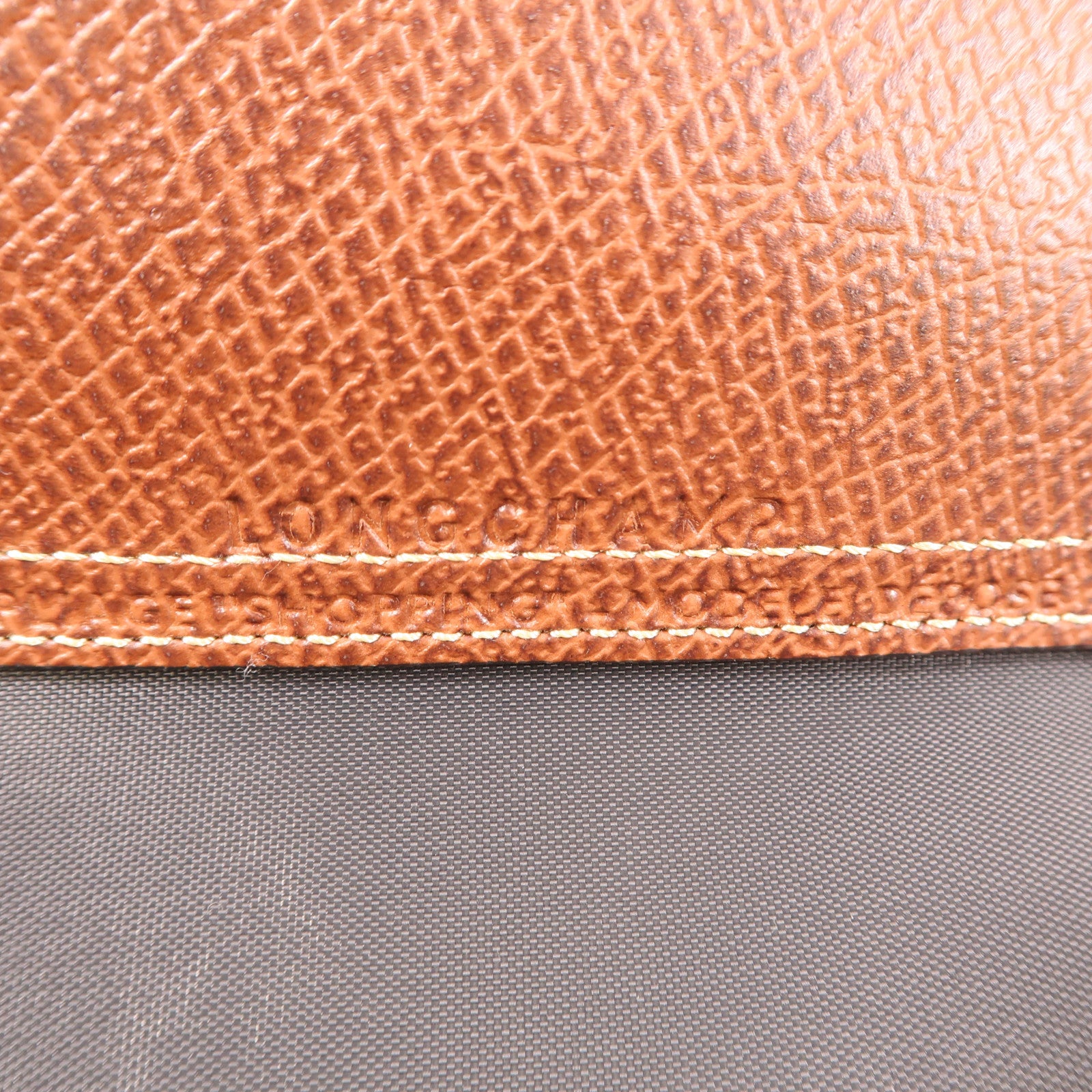 Longchamp 尼龍Tote Bag金扣肩背袋灰色