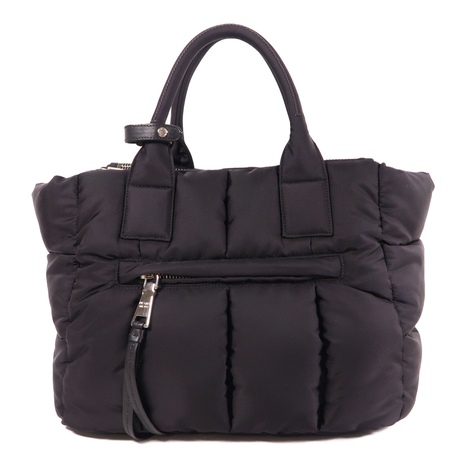 PRADA 尼龍2 Way Shoulder銀扣手挽肩背兩用袋
