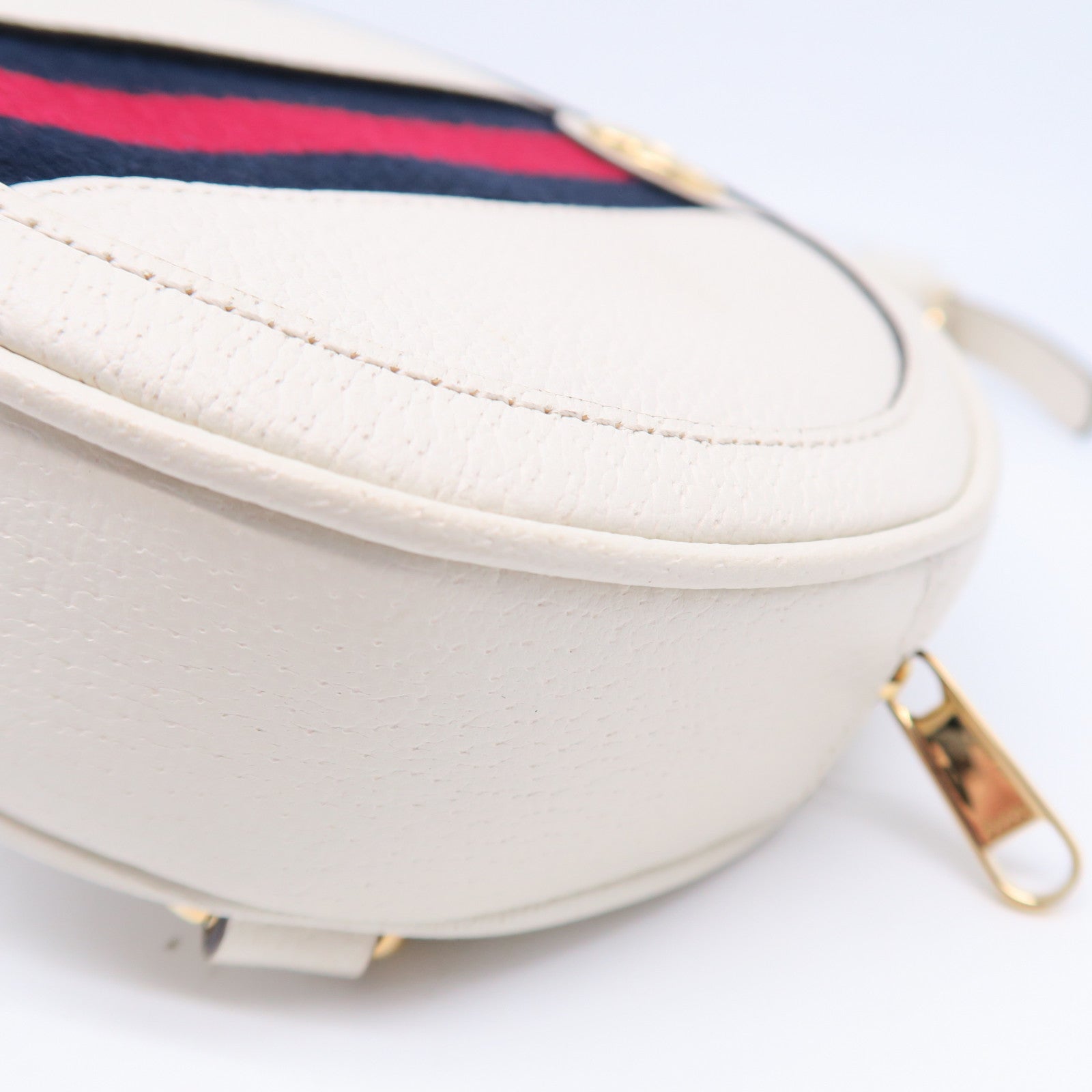 GUCCI 【清倉大減價】牛皮皮革Ophidia Mini Backpack金扣背包白色