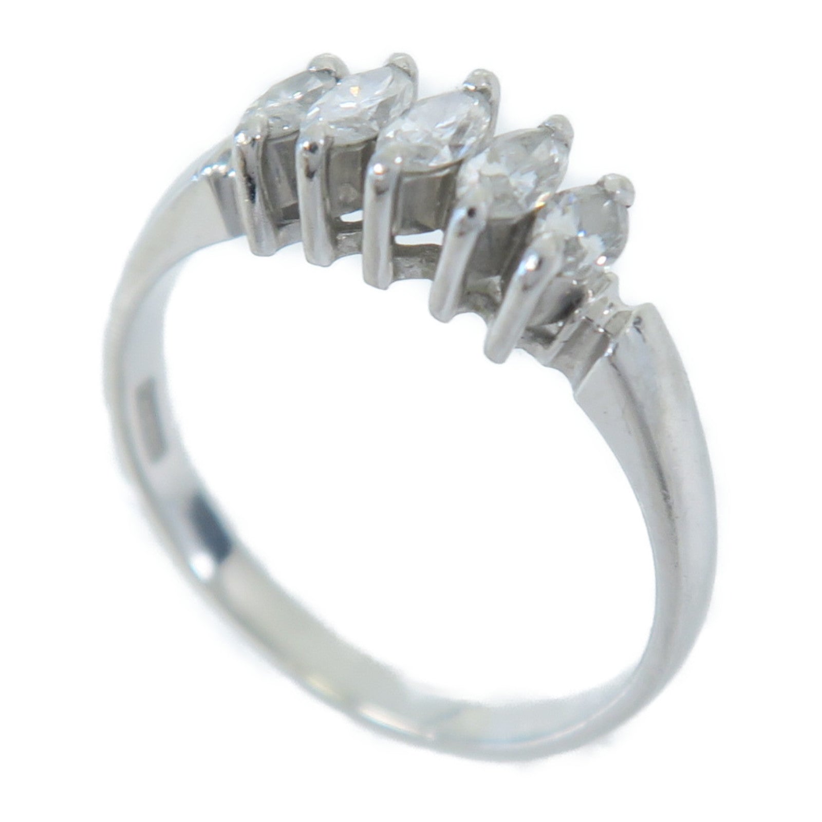JEWELRY **【激減優惠】PT900鉑金Ring0.56ct鑽石戒指US#8.25銀色