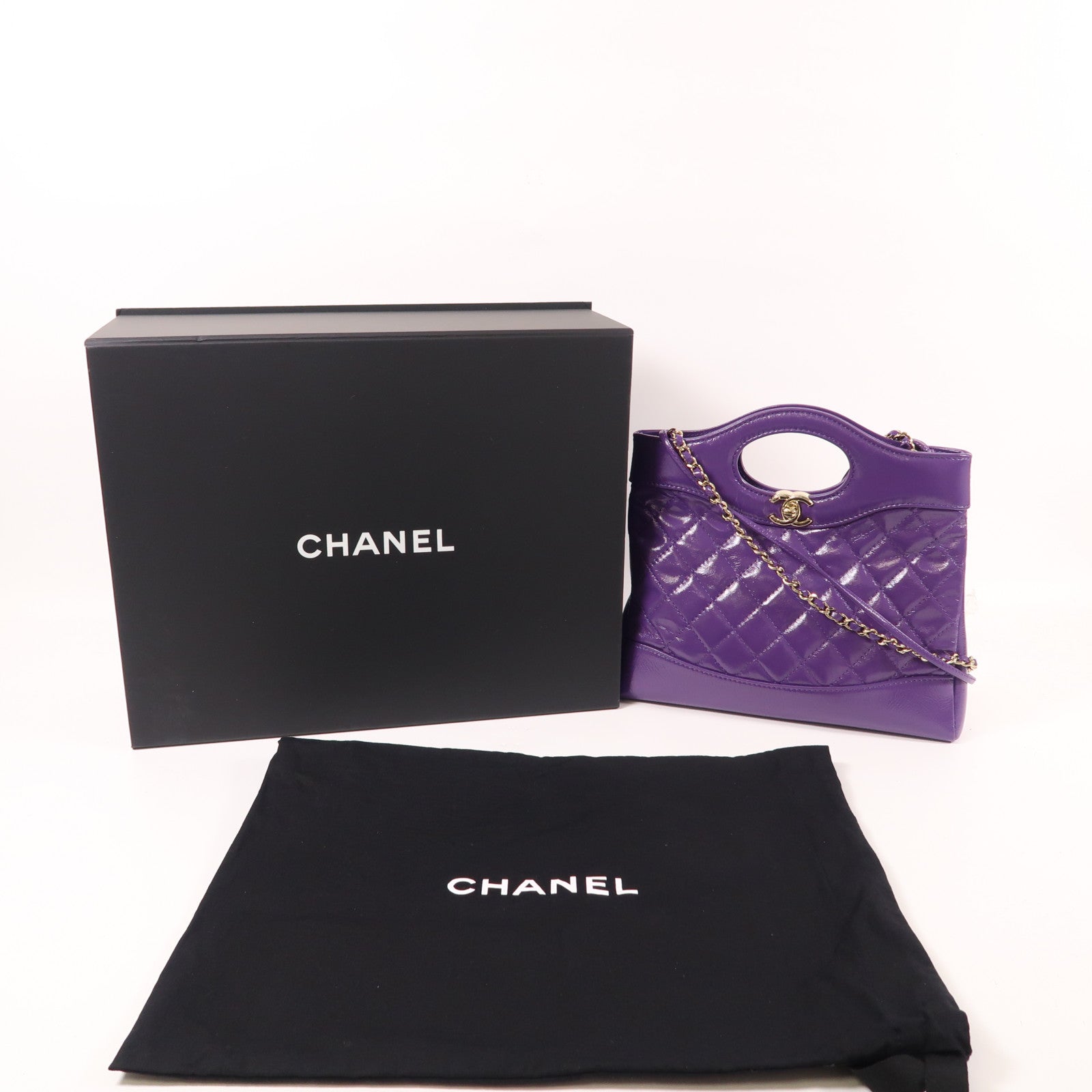 CHANEL 牛皮皮革Chanel 31 Mini金扣手挽肩背兩用袋